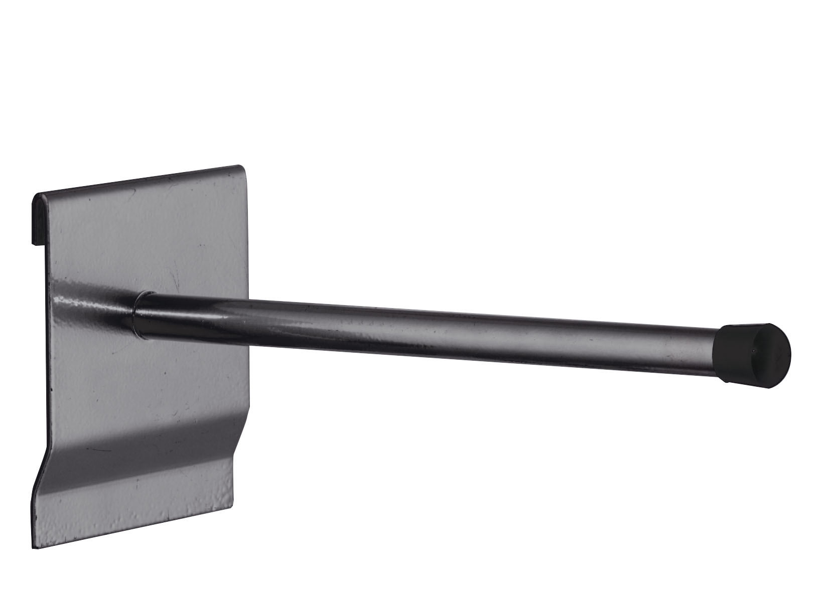Der anthrazitgraue ®RasterPlan Universalhalter (200 mm) von Kappes Systeme GmbH bietet flexible, robuste Lagerlösungen für industrielle Anwendungen.