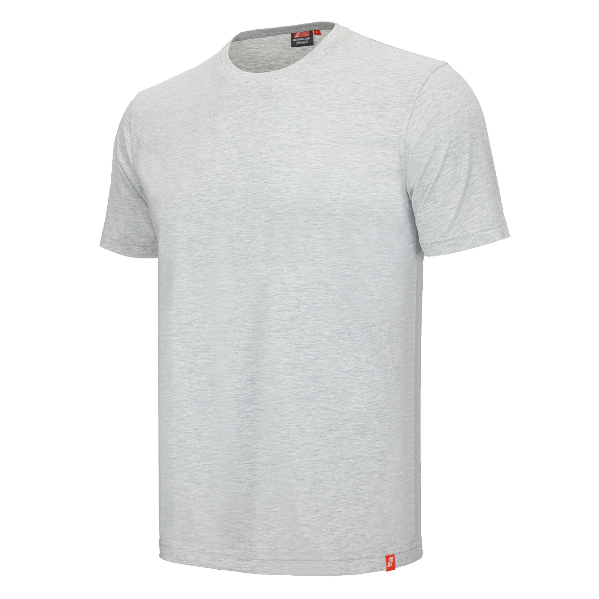 NITRAS MOTION TEX LIGHT T-Shirt in Hellgrau, 100% Baumwolle, Regular Fit, OEKO-TEX® zertifiziert, langlebig und komfortabel, Größen XS-6XL.