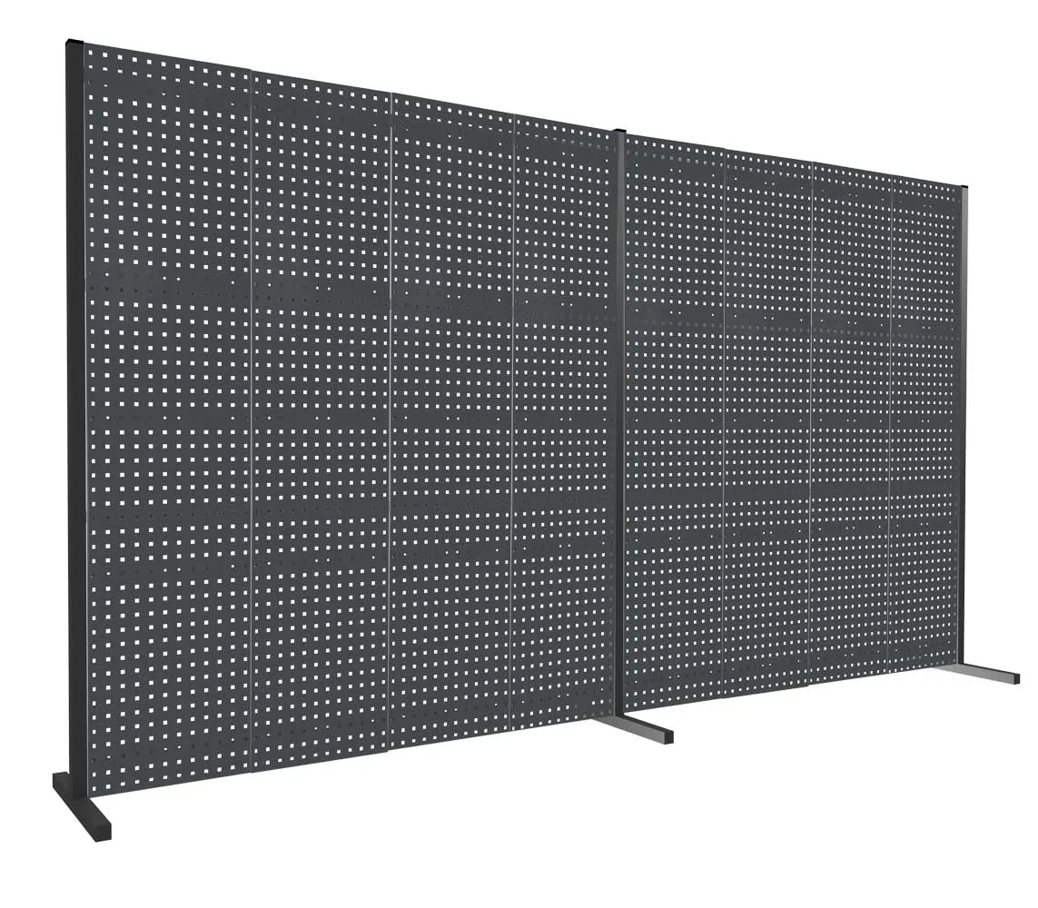 Die ?RasterPlan Trennwand Doppelfeld 180? von Kappes Systeme GmbH bietet flexible Raumtrennung mit 8 Lochplatten, modernem Design in RAL 7016 und einfacher Installation.