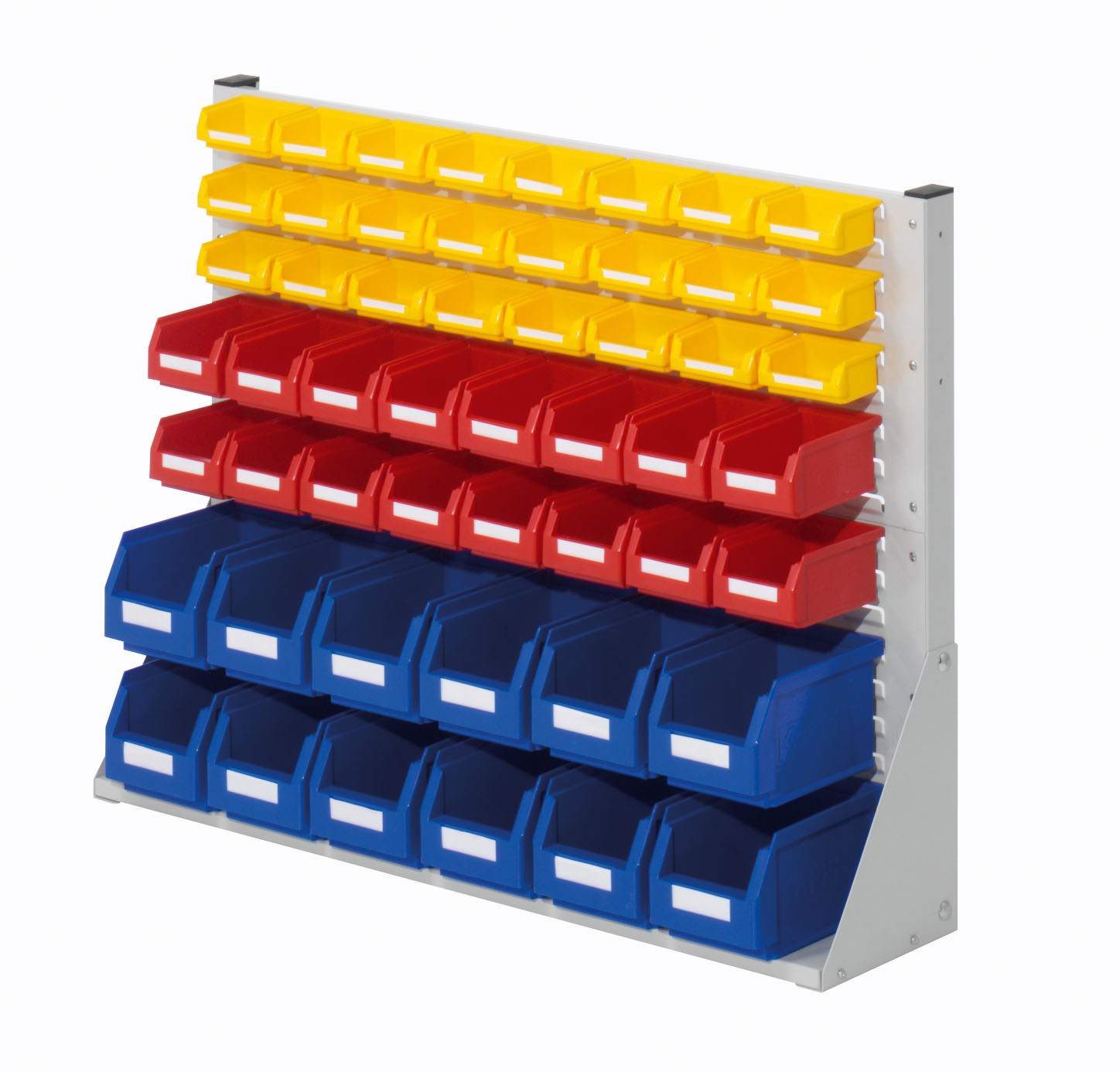 Die ®RasterPlan Systemeinheit Gr.2 von Kappes Systeme GmbH, einseitig, H760 x B1000 x T240 mm, bietet flexible Organisation mit robusten Lagersichtkästen.