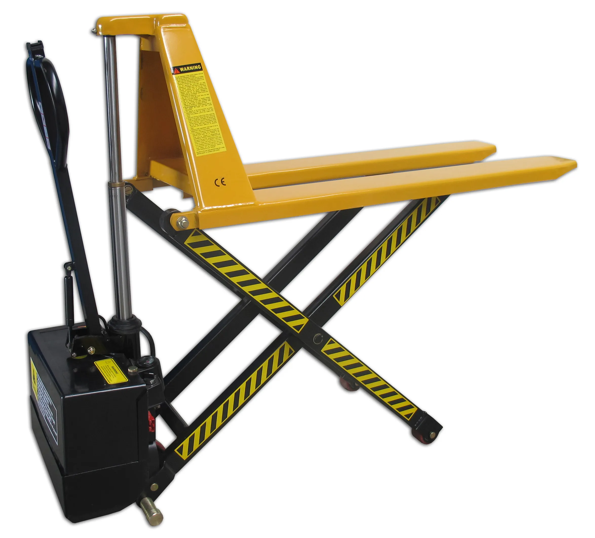 Elektrischer Scherenhubwagen von qteck GmbH: Hebt bis 1500 Kg auf 800 mm, ergonomisch und effizient, ideal für Lager und Produktion. Inkl. externem Ladegerät.