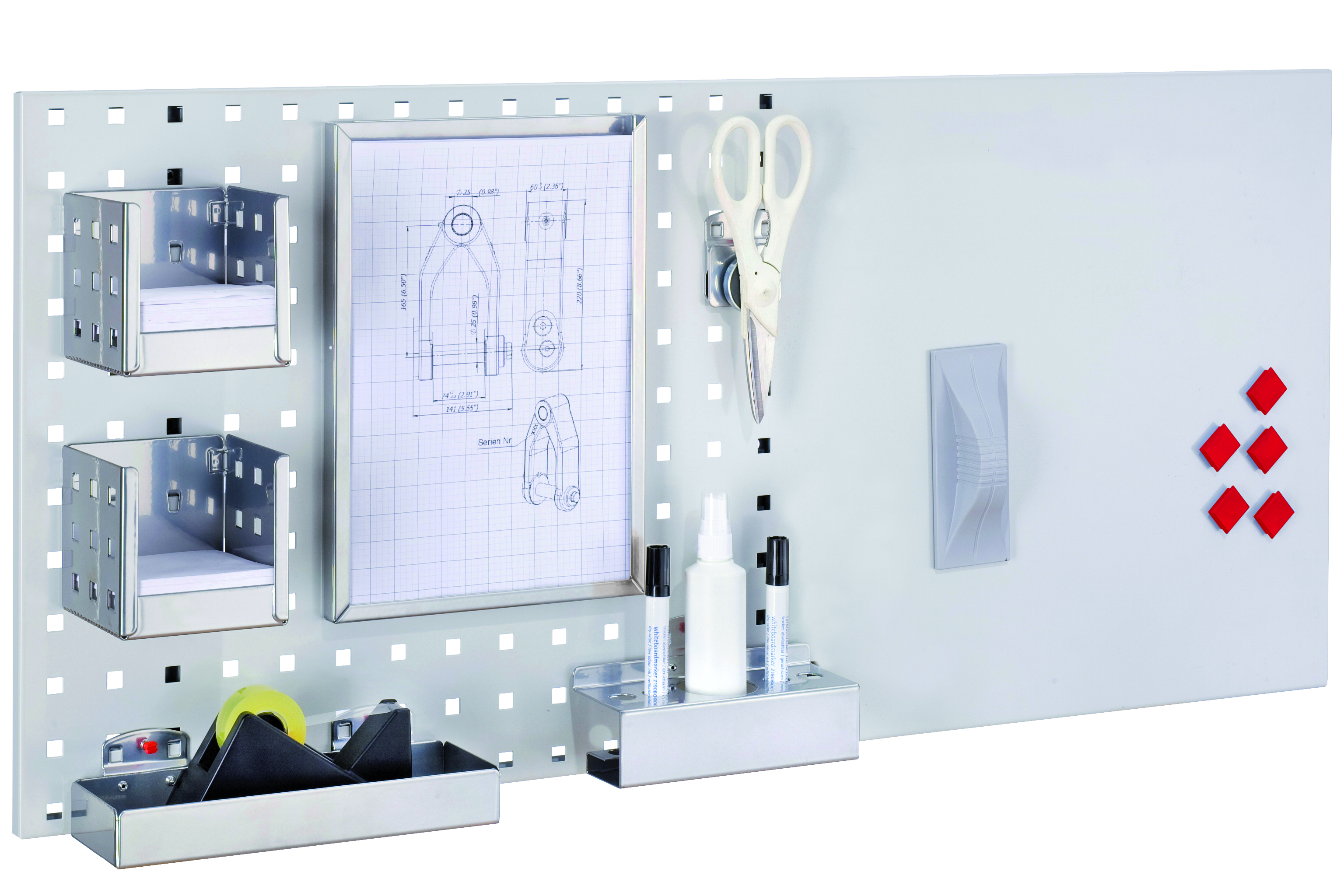 Das LogoChart Office Set 2 von Kappes Systeme in RAL 7035 bietet eine robuste, vielseitige Lösung zur Organisation und Visualisierung in professionellen Umgebungen.