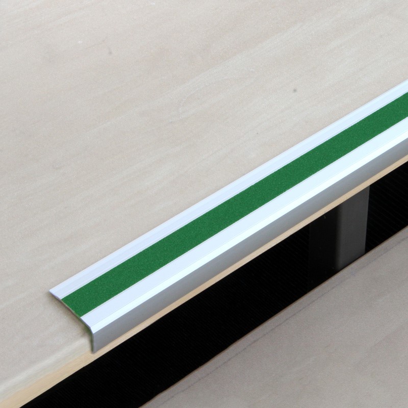Antirutschtreppenkantenprofil Aluminium m2 Easy Clean grün 53 x 1000 x 31mm