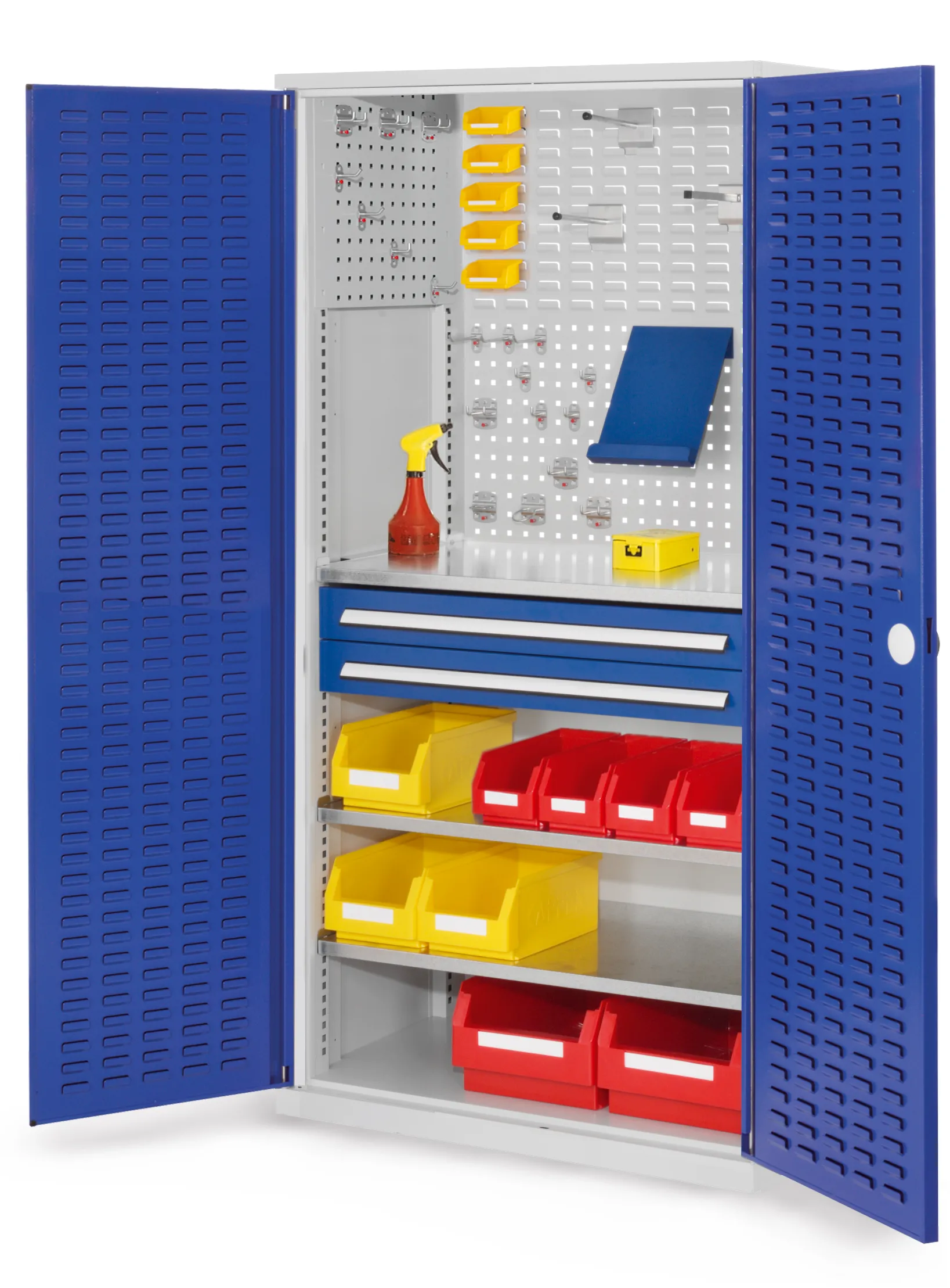 Der RasterPlan Schubladenschrank Modell 21 von Kappes Systeme bietet robuste Stahlkonstruktion, flexible Lagerung und Sicherheit f?r professionelle Werkzeugorganisation.
