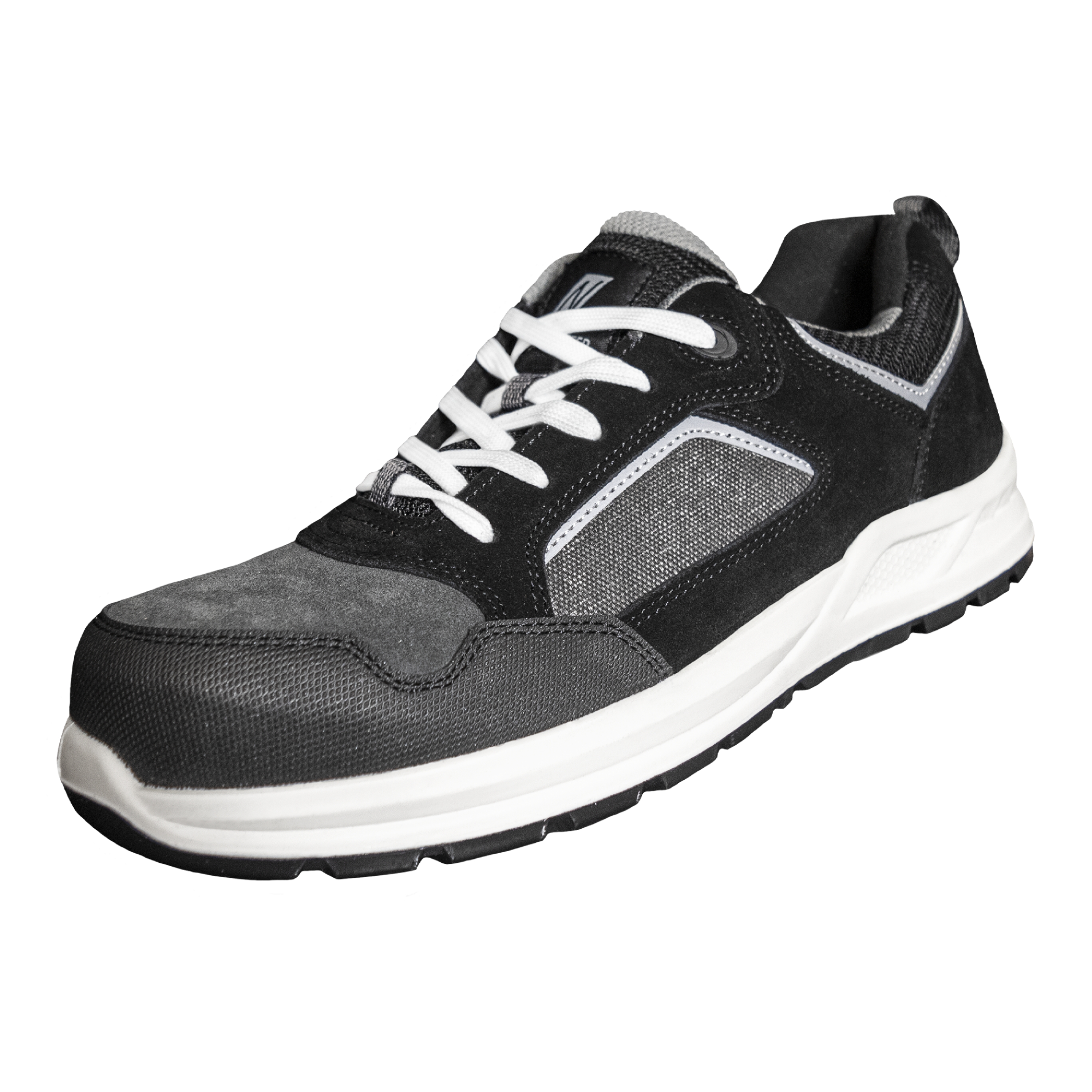 NITRAS CLASSIC STEP, S1P Sicherheitshalbschuhe, grau / schwarz, EN ISO 20345, EN 61340-4-3, DGUV Regel 112-191