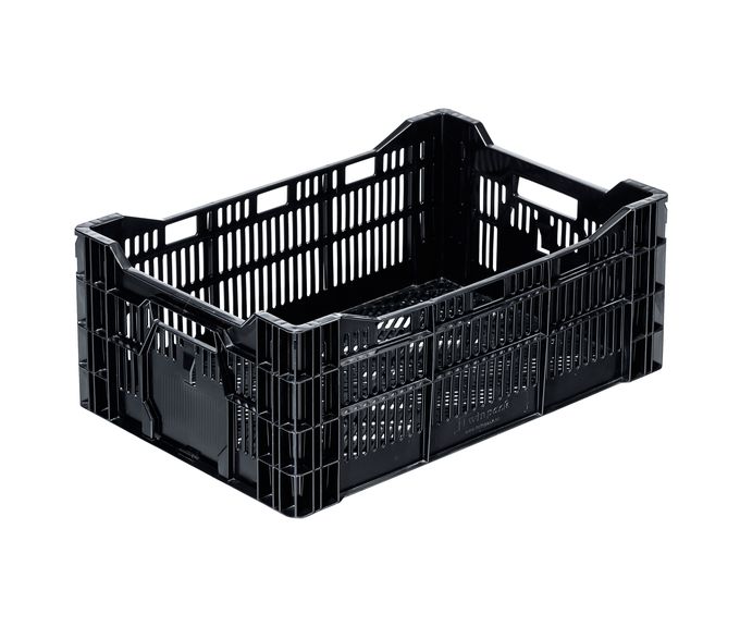 Behälter durchbrochen 600 x 400 x 240 mm  Farbe: schwarz