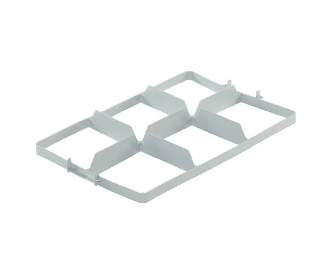 Gl?serteileins?tze von Bekuplast: Robuste, leichte Eins?tze aus PP-C f?r sicheren Glastransport in Euro-Beh?ltern. Perfekt f?r Gastronomie, Ma?e 554x354x58 mm.