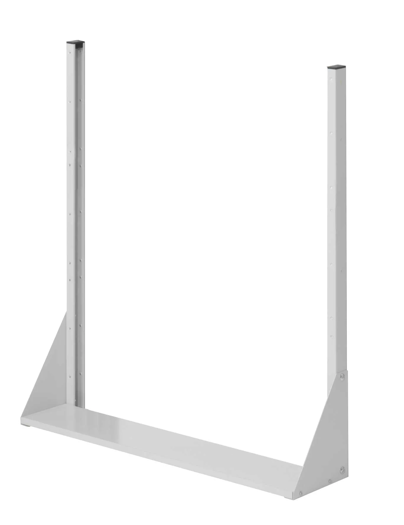 Das RasterPlan Stellwand Standmodul von Kappes Systeme, H1100 x B1000 x T240 mm, bietet flexible Werkzeugorganisation in lichtgrau (RAL 7035), ohne Platten.