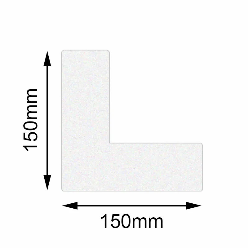 Bodenmarkierer Safety Wei? von Mehlhose: 150x150mm, rutschhemmend, strapazierf?hig, selbstklebend, ideal f?r Lager und Industrie, einfache Montage, 10er Pack.