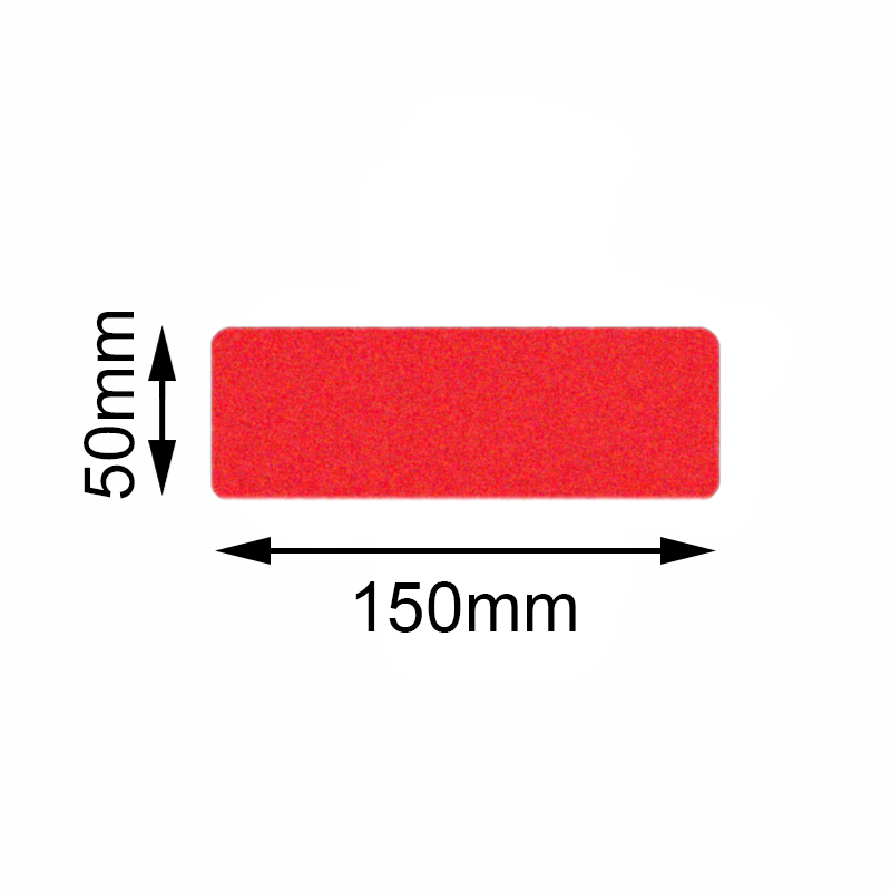 Bodenmarkierer Safety rot Rechteck 50x150mm, 10er VE