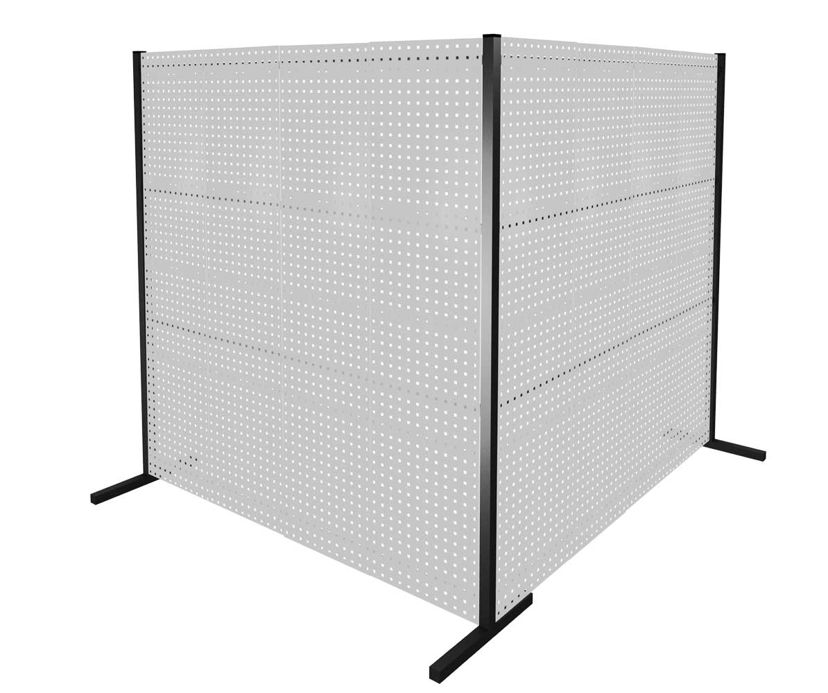 Das ®RasterPlan Trennwand Doppelfeld 90° von Kappes Systeme GmbH ist ein flexibles, robustes Trennwandsystem in RAL 7035, ideal für industrielle Anwendungen.