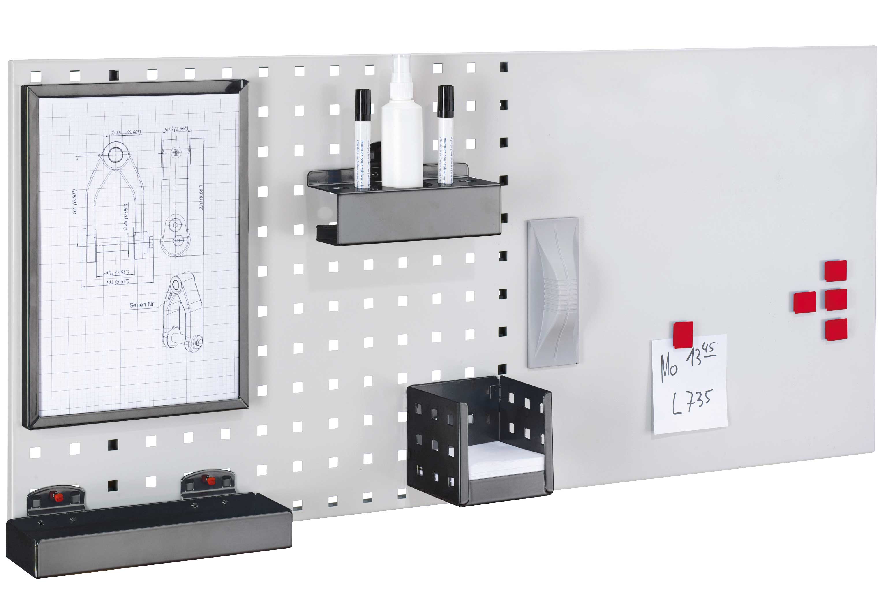 LogoChart® Office Set 1 1 x LogoChart® RAL 7035 - Lichtgrau Breite 1000 mm x Höhe 450 mm