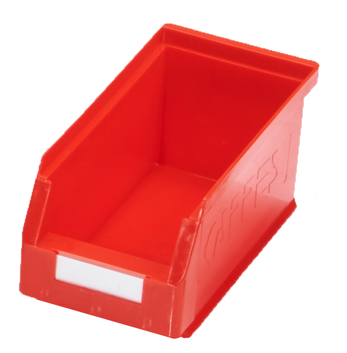 ®RasterPlan Lagersichtkasten Größe 5 Mit Aufhängeleiste für ®RasterPlan Schlitzplatten Rot L 290 mm x B 140 mm x H 130 mm