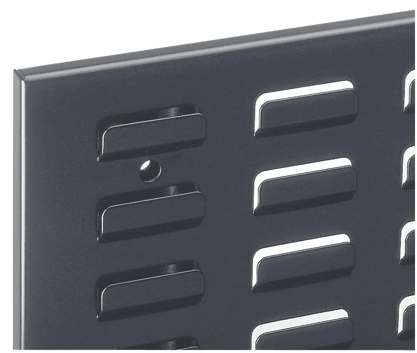 RasterPlan Schlitzplatte 500x450 mm in Anthrazitgrau von Kappes Systeme: Robuste Stahlkonstruktion f?r flexible Werkzeugorganisation und schnellen Zugriff.