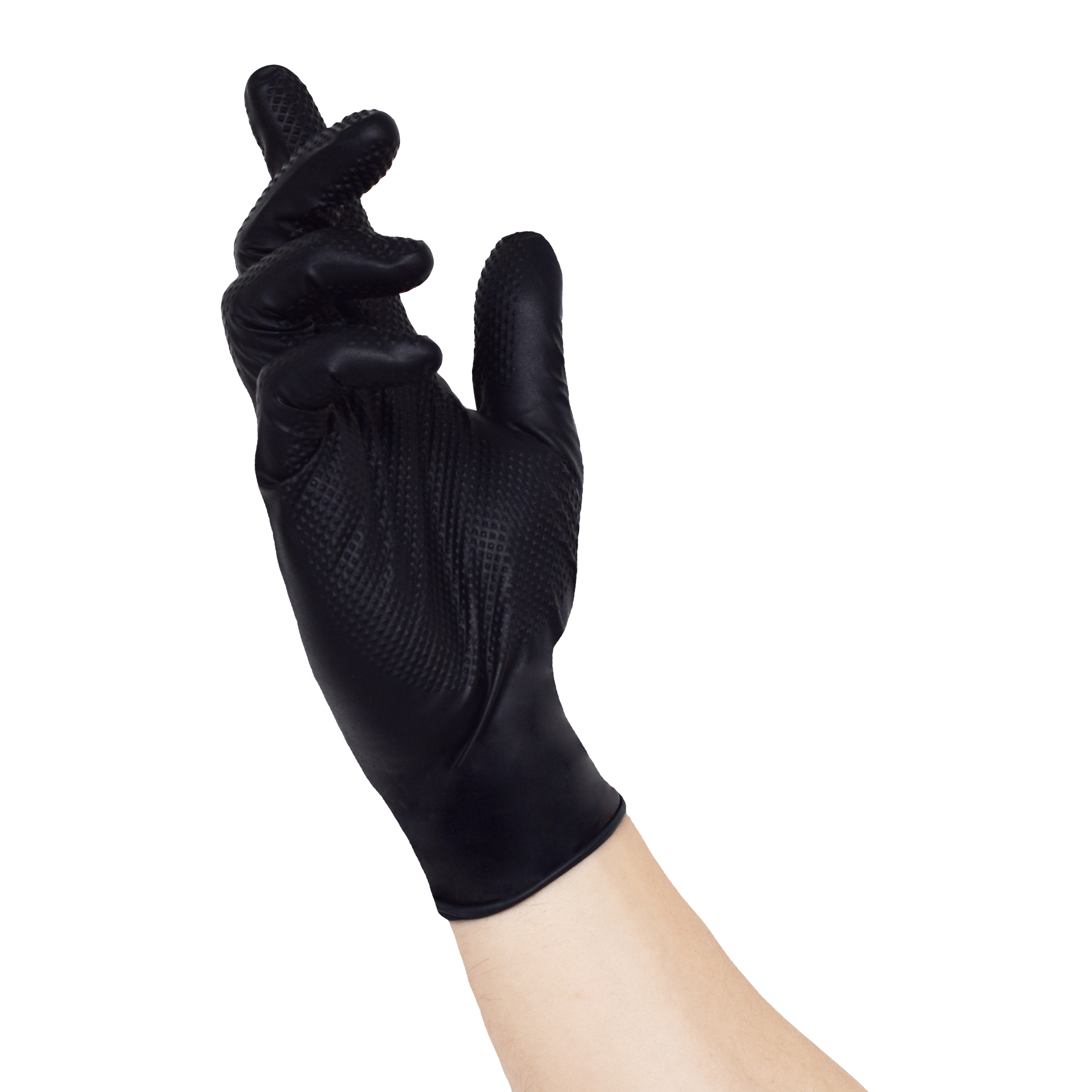 NITRAS TOUGH GRIP N, Nitril-Einmalhandschuhe, schwarz, EN ISO 374, Box Ã  50 Stück