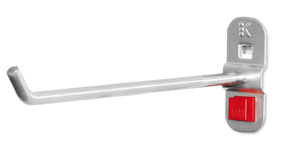 Der ABAX® Werkzeughalter von Kappes: 200 mm lang, alufarben, werkzeuglose Montage, flexible Positionierung, kompatibel mit ®RasterPlan System.