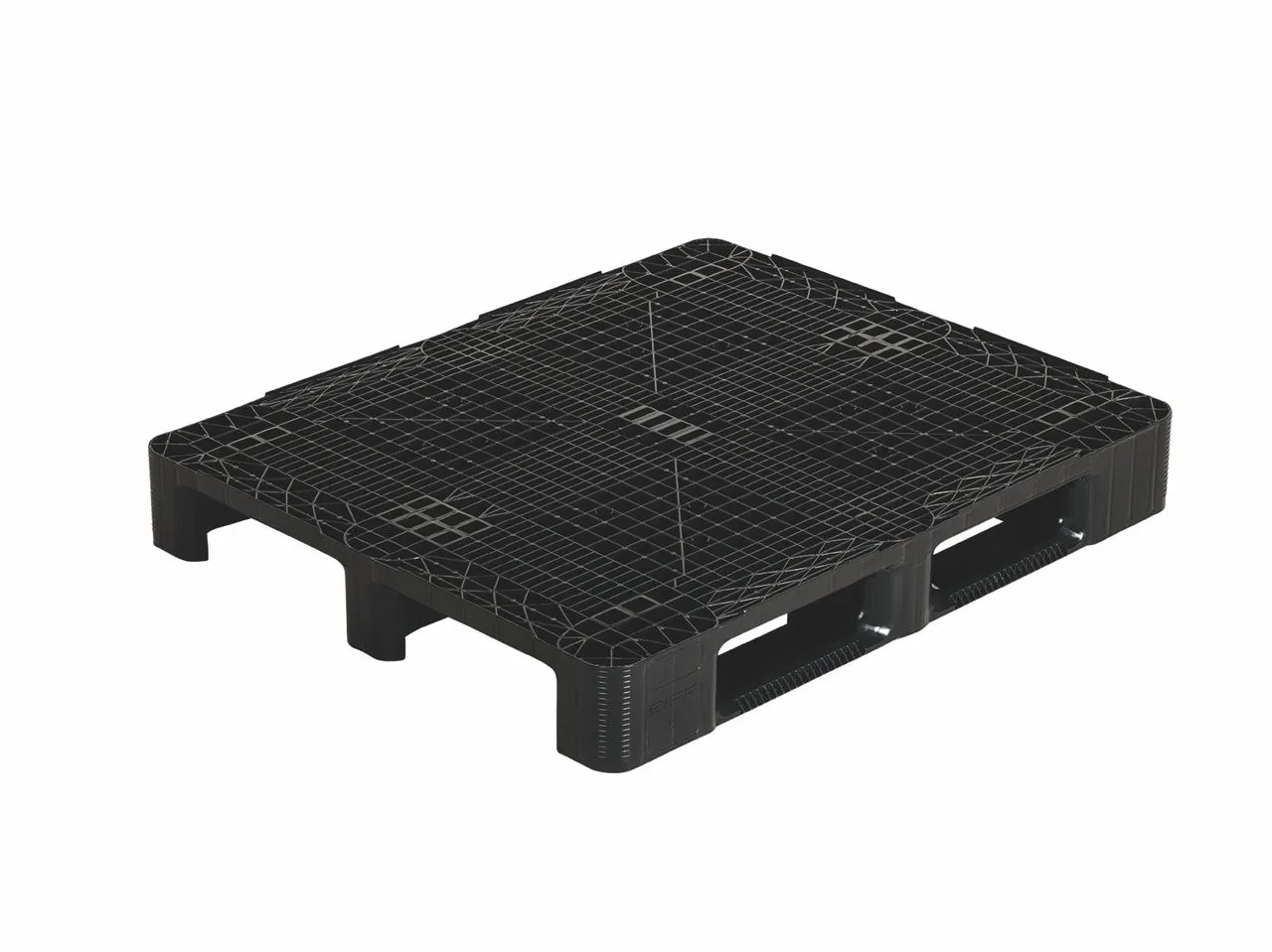 Die TIDUS Heavy 1210 H basic+ Kunststoffpalette in Anthrazit, 1200x1000x160 mm, 19 kg, bietet hohe Tragfähigkeit und Stabilität für anspruchsvolle Logistikanwendungen.