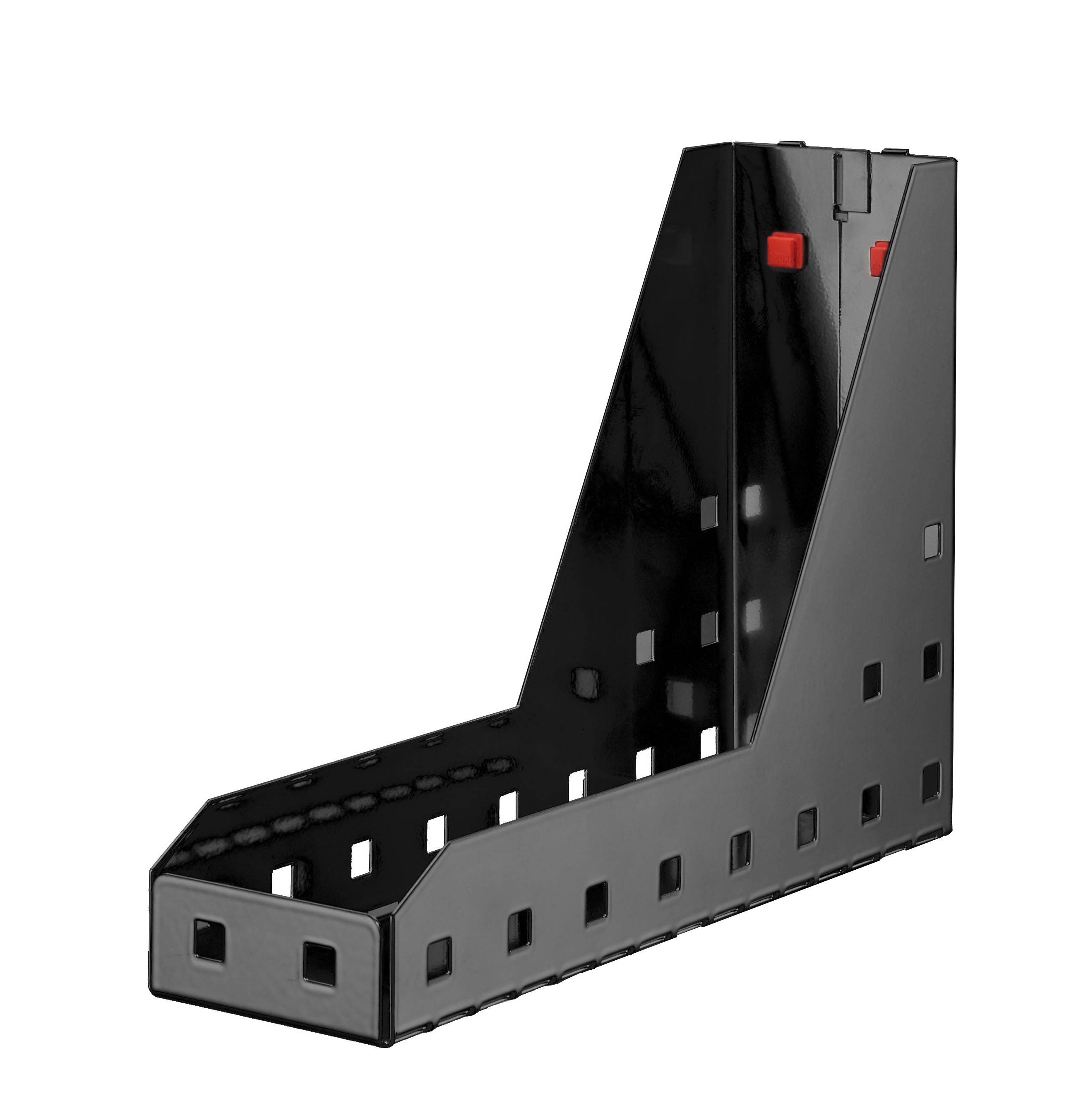 ABAX® Ordnerhalter in Anthrazitgrau, 85x220x310 mm, bietet werkzeuglose Integration mit Kappes-Produkten für flexible und sichere Werkzeugorganisation.