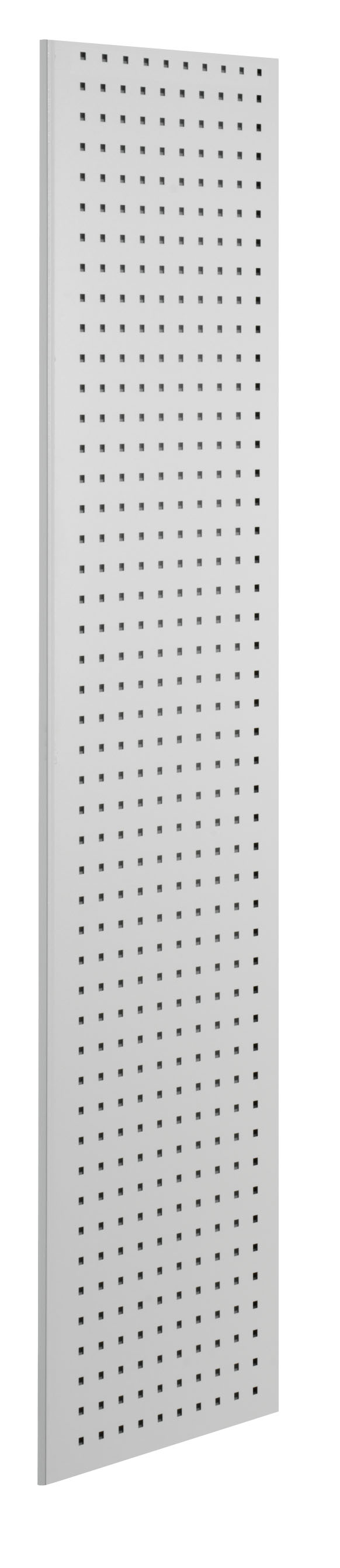 Produktbild der ®RasterPlan Lochplatte in Lichtgrau, 2000x450 mm. Ideal für flexible Werkzeuglagerung, robust und vielseitig einsetzbar in industriellen Umgebungen.
