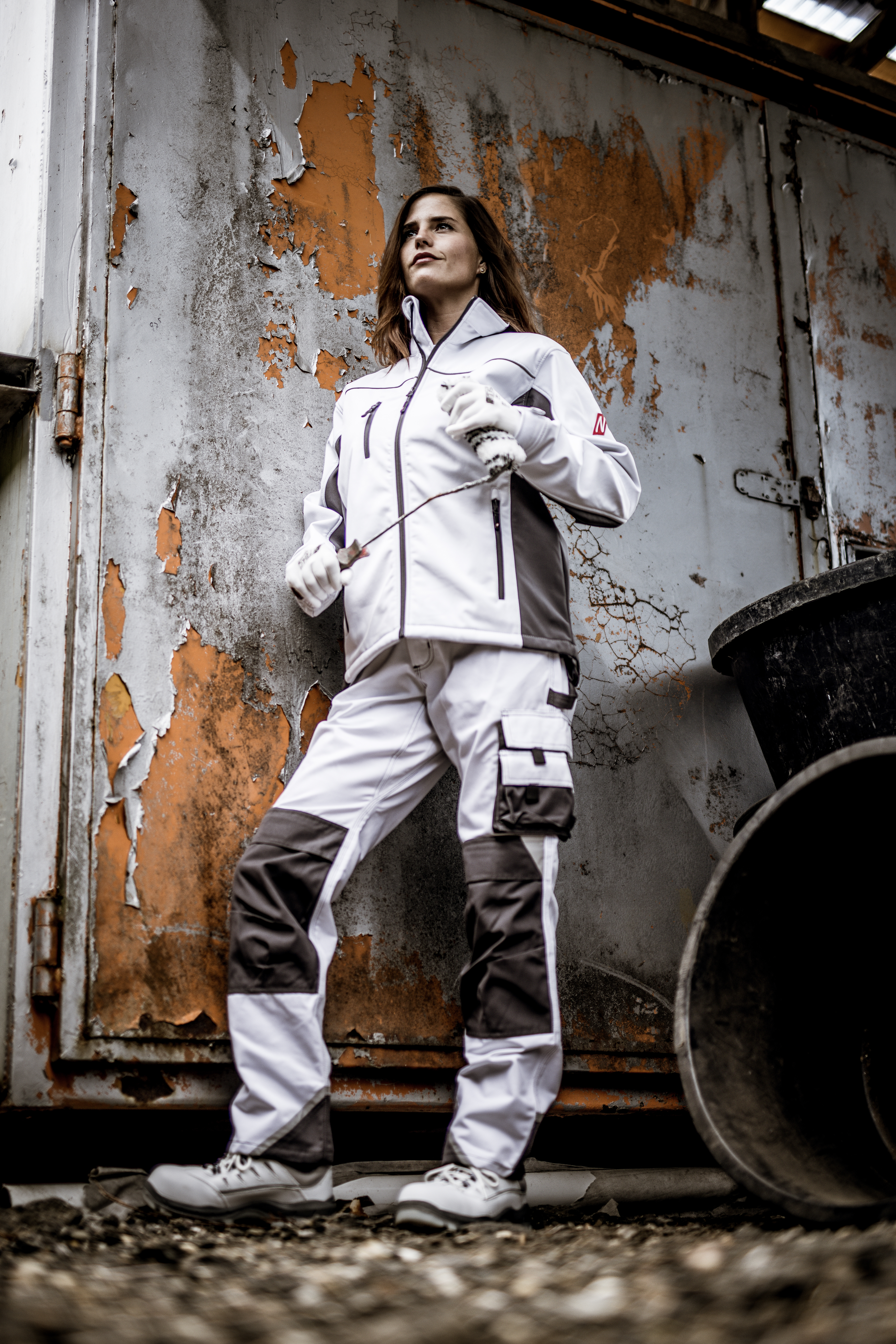 NITRAS MOTION TEX LIGHT, Softshelljacke, weiß / grau