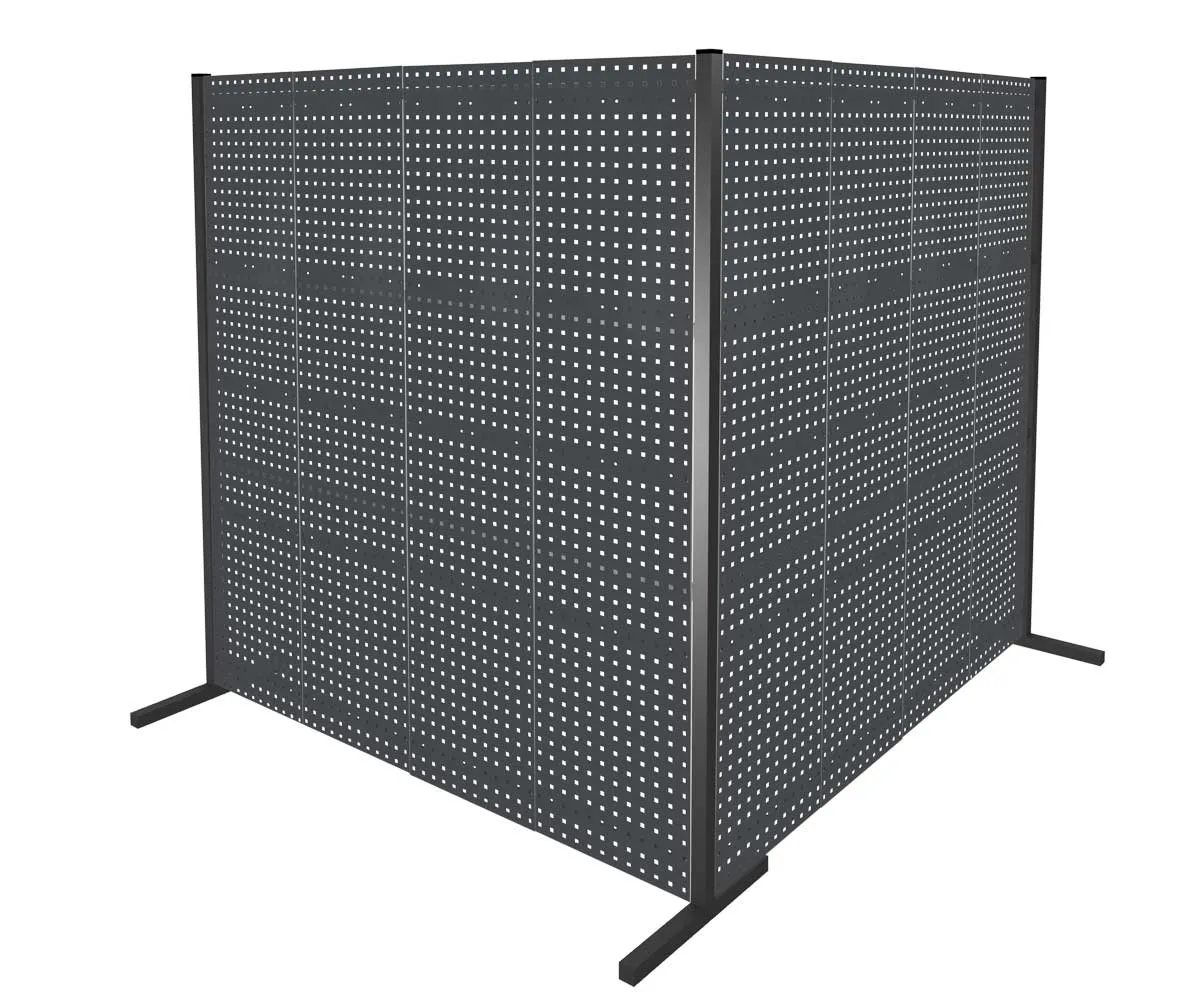 Das ®RasterPlan Trennwandsystem Doppelfeld 90° von Kappes Systeme GmbH bietet flexible, modulare Lösungen für industrielle Raumtrennung in RAL 7016.