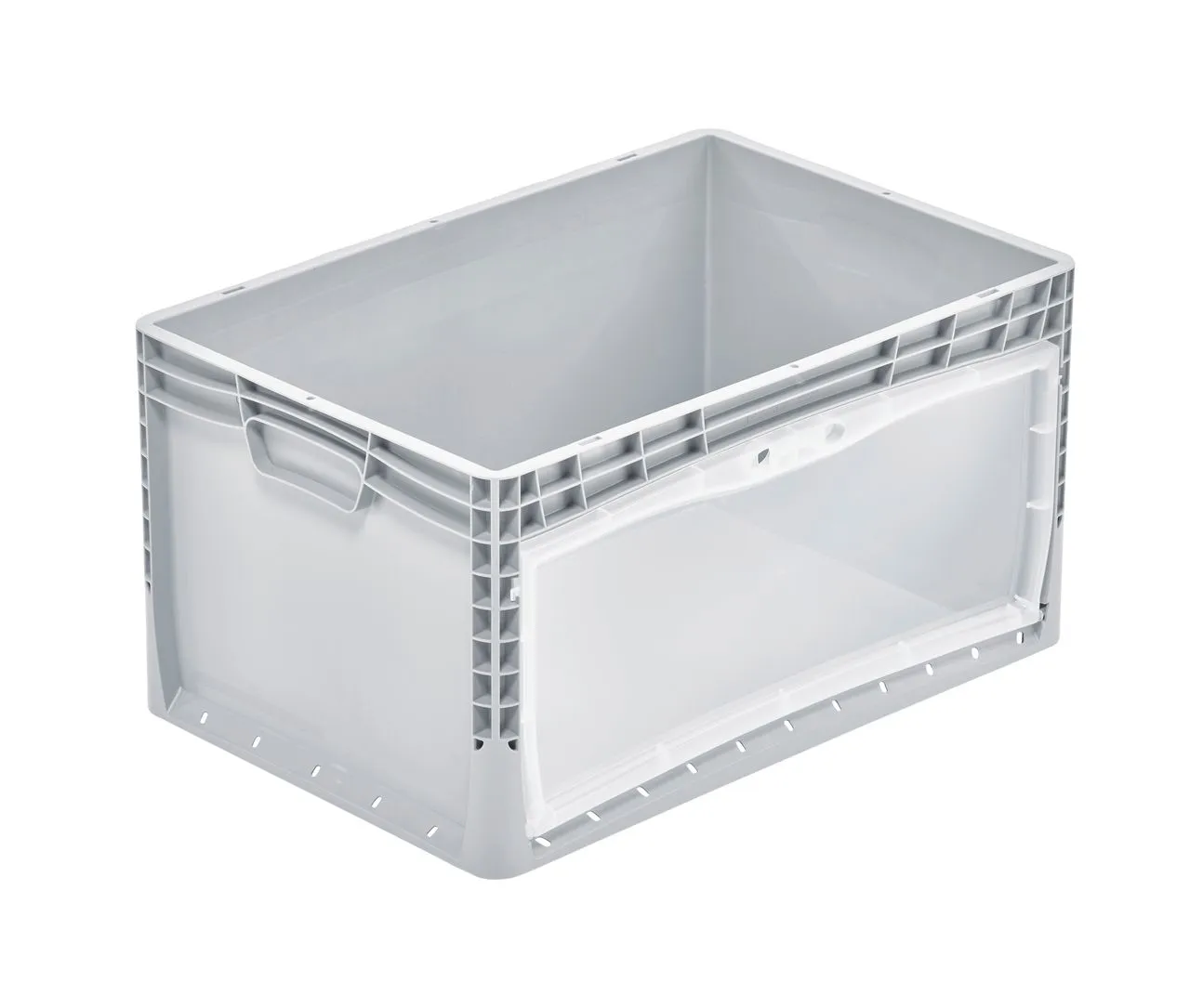 Der graue Lightline Beh?lter von Bekuplast, 66 l Volumen, bietet mit Klappe und stabilem PP-C Material eine platzsparende, langlebige Aufbewahrungsl?sung.