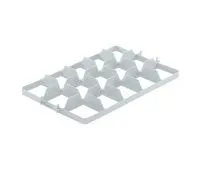 Gl?serteileins?tze von Bekuplast: Robuste, leichte L?sung (554x354x58mm, 380g) aus PP-C f?r sicheren Glastransport in Euro-Norm-Beh?ltern. Ideal f?r Gastronomie.