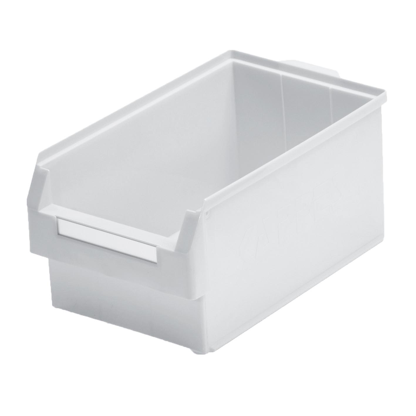 Der naturweiße ®RasterPlan Lagersichtkasten Gr. 1 von Kappes Systeme GmbH, robust und ergonomisch, bietet vielseitige Aufbewahrungslösungen mit einfacher Handhabung.