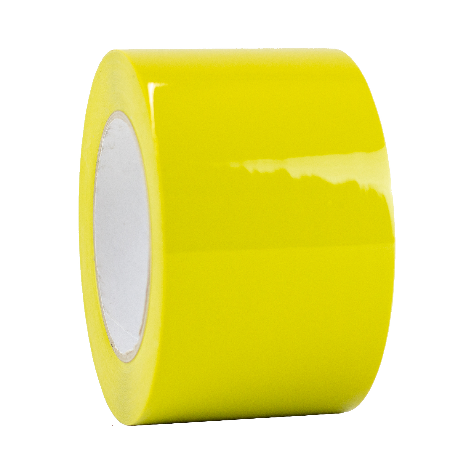 Produktbild des gelben, schutzlaminierten Bodenmarkierungsklebebands von Mehlhose Antirutschprodukte GmbH, 75mm x 33m, ideal für langlebige Innenmarkierungen.