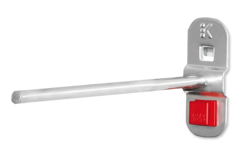 Der ABAX® Werkzeughalter von Kappes in Alufarbe, 150 mm, bietet werkzeuglose Montage und flexible Positionierung für eine sichere, wiederverwendbare Fixierung.