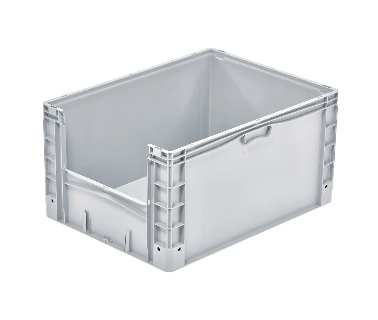 Eurobeh?lter von Bekuplast, 800x600x420 mm, robust und langlebig aus PP-C, 168 Liter Volumen, ideal f?r Lagerung und Transport, mit geschlossenen Seiten und Griffen.