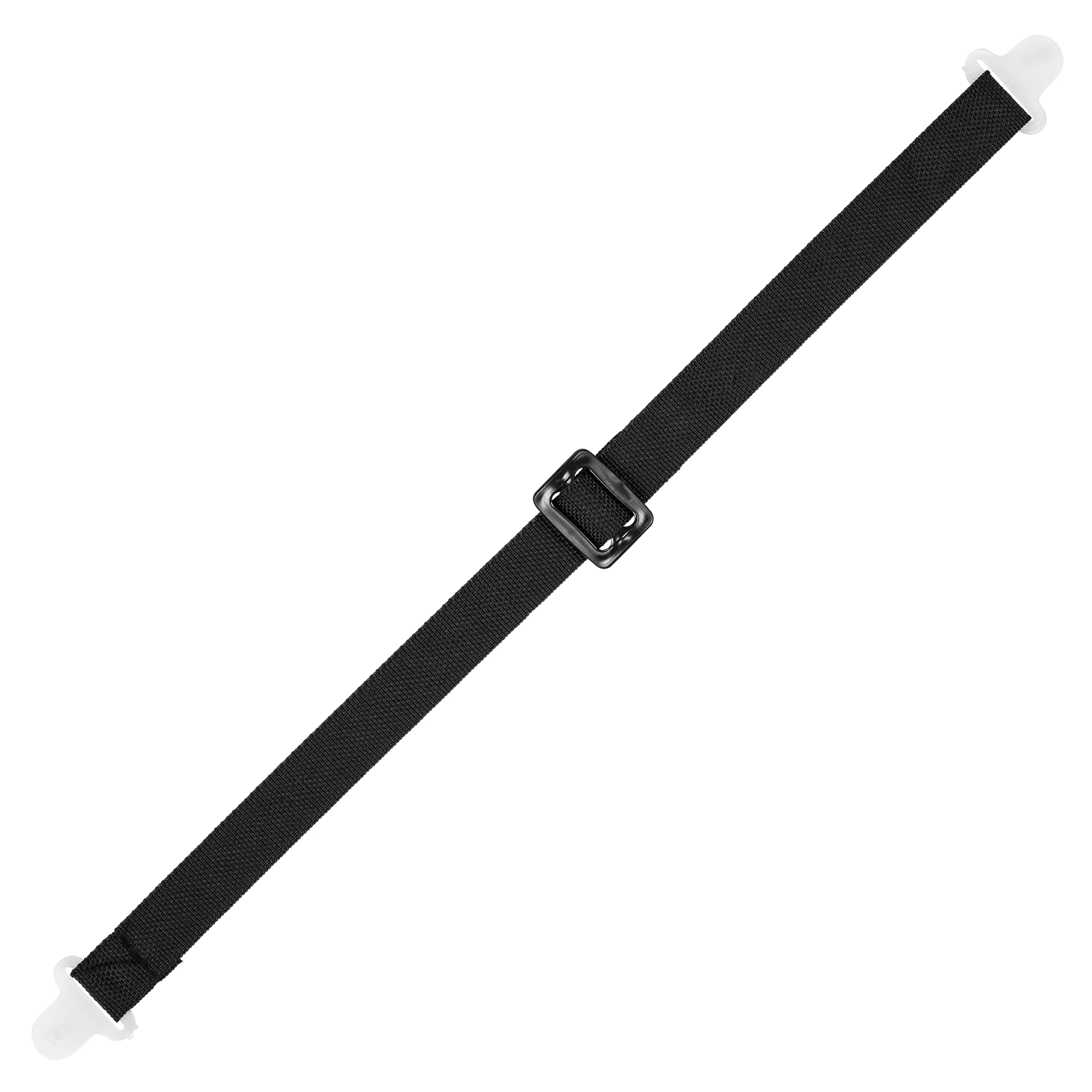 NITRAS Kinnriemen in Schwarz/Transparent mit Clip, verstellbar f?r optimalen Sitz, passend zu Artikel 9500. Robust aus Polyester und Kunststoff.