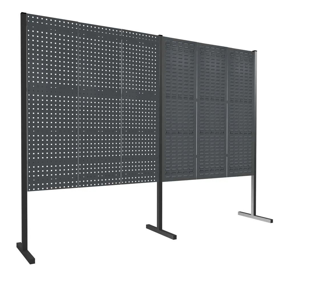 Die ?RasterPlan Trennwand Doppelfeld 180? von Kappes Systeme GmbH bietet mit modularen Loch- und Schlitzplatten flexible und ?sthetische Arbeitsplatzl?sungen.