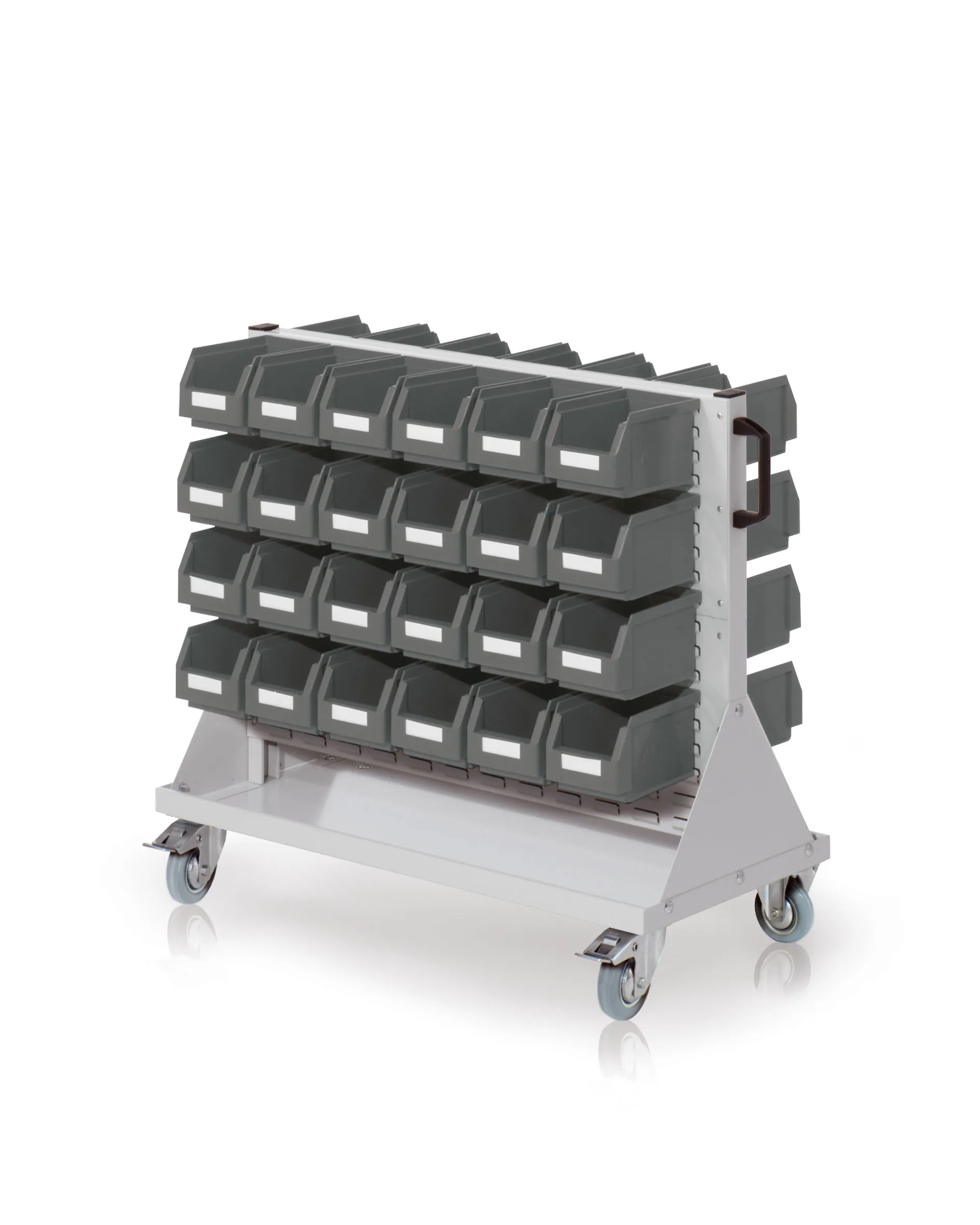 Der RasterMobil Rollwagen Gr. 2 von Kappes Systeme bietet effiziente Lagerung und Transport von Kleinteilen mit robustem Design und sicherer Mobilität.