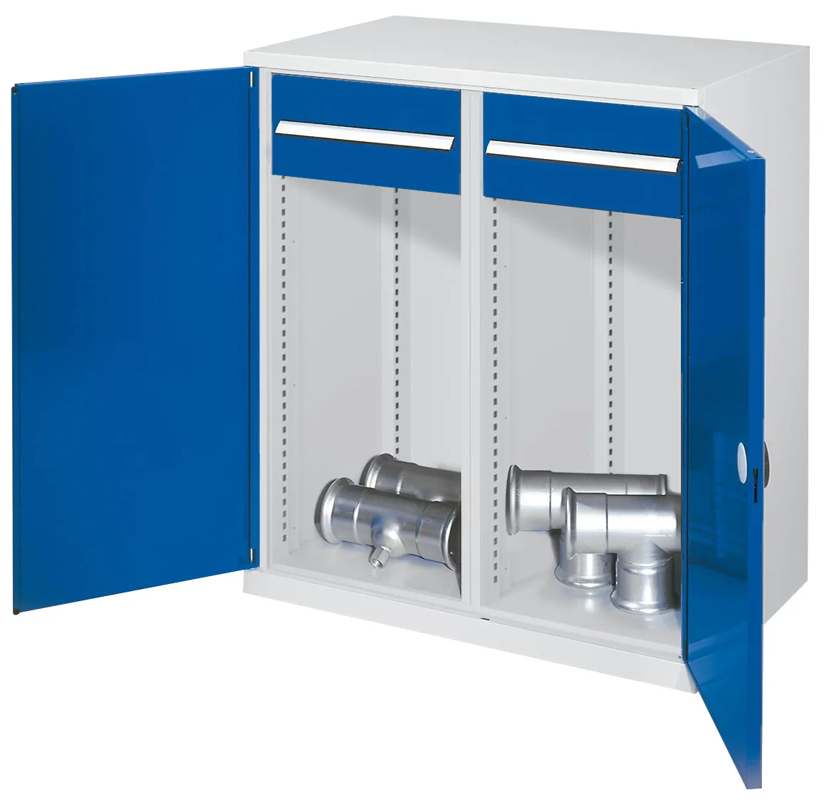 Der Schwerlast-Beistellschrank Modell 75 von Kappes Systeme GmbH bietet robuste Stahlkonstruktion, flexible Innenausstattung und hohe Sicherheit f?r industrielle Anwendungen.