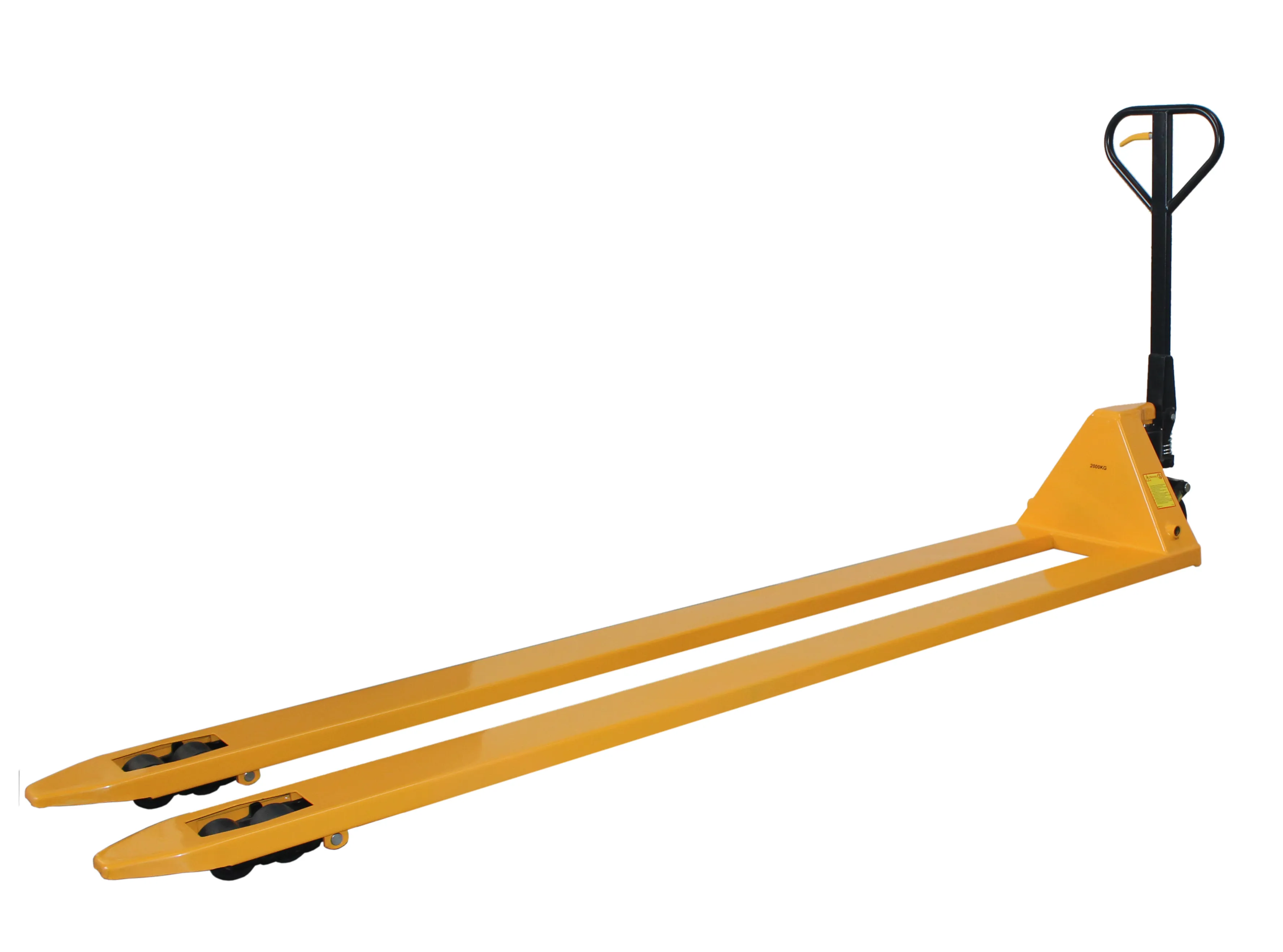 Der qteck TR-20OSE07802053 Hubwagen mit 2500 mm Gabelzinkenl?nge und 2000 kg Traglast ist ideal f?r enge Lagerbereiche und den Transport sperriger G?ter.