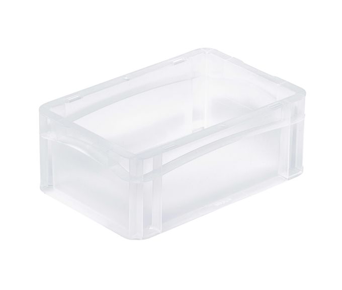 Praktische Basicline Lagerbox von Bekuplast, 300x200x120 mm, aus robustem PP-C, ideal für Werkzeuge und Utensilien, leicht und sicher mit geschlossenem Design.