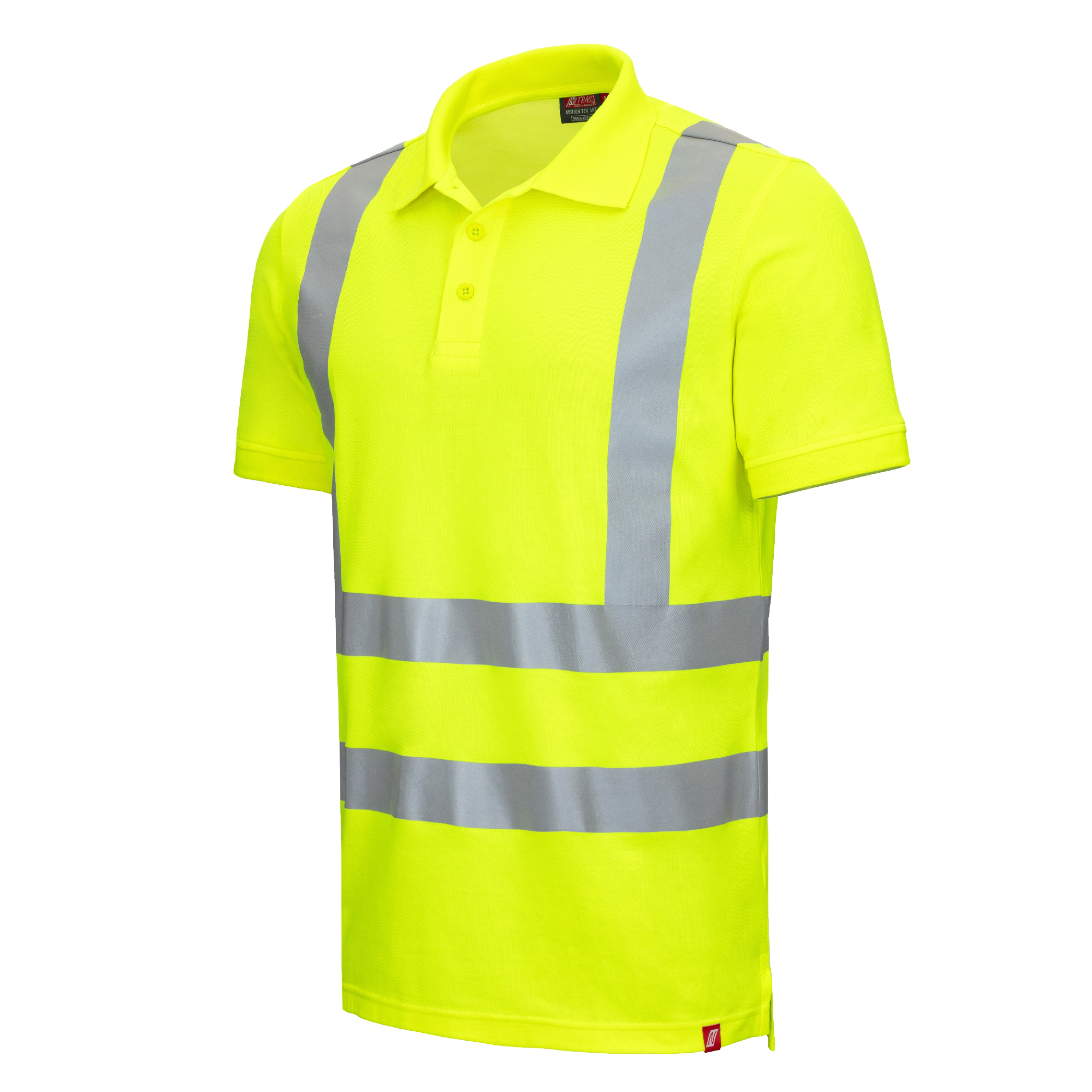 NITRAS MOTION TEX VIZ, Warnschutz-Poloshirt, EN ISO 13688, EN ISO 20471, EN 13758-2