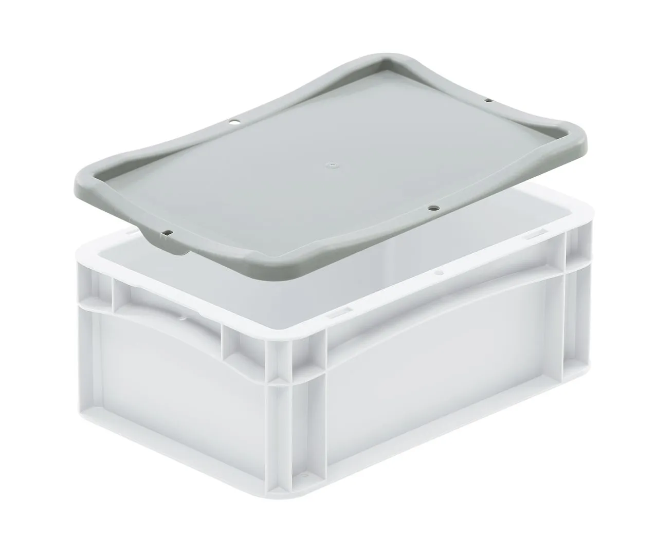 Grauer Klickdeckel basicline 300x200mm von Bekuplast, aus robustem PP-C, leicht und langlebig, für sicheren Verschluss und Schutz Ihrer Behälter.