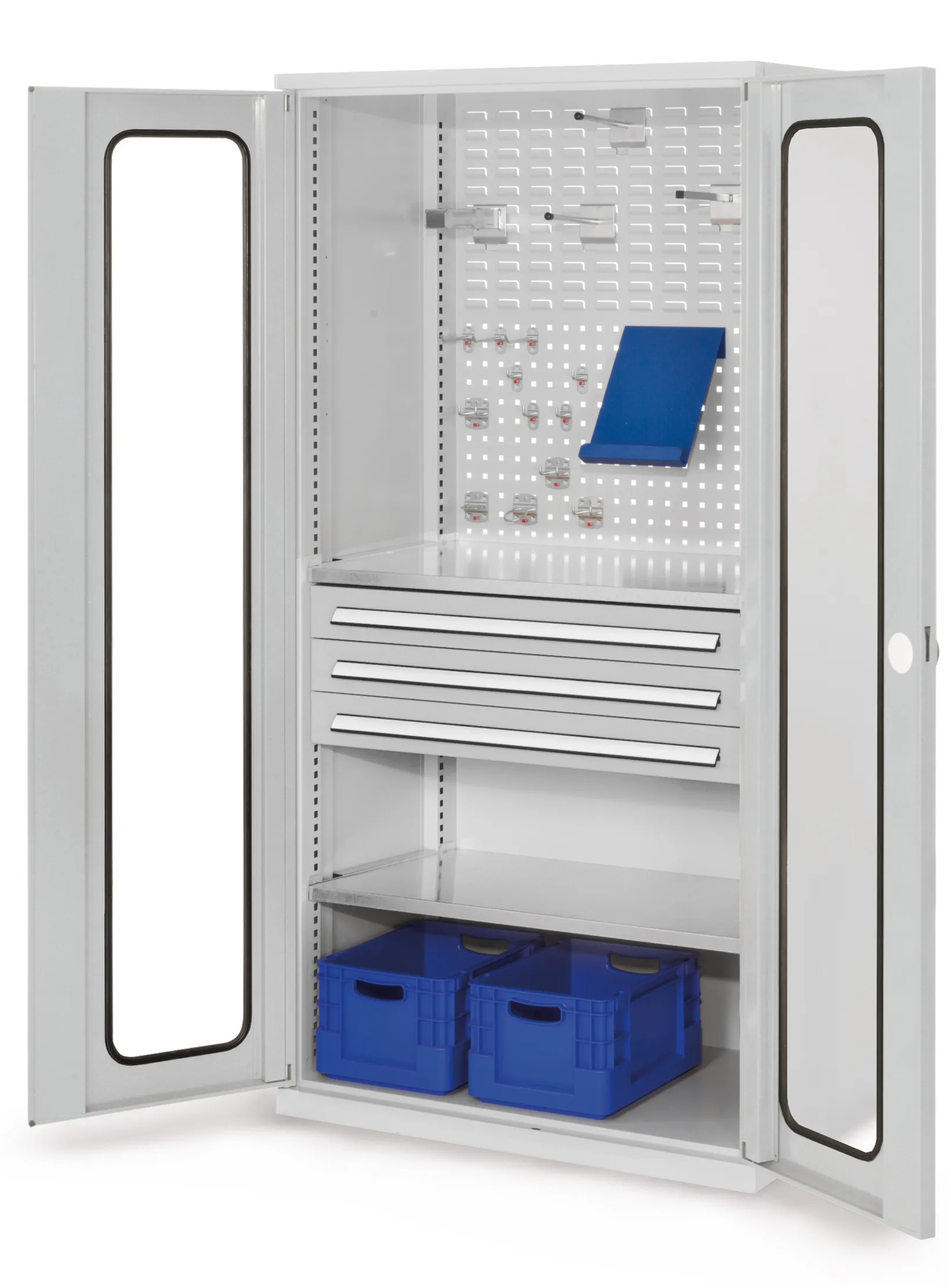 Der RasterPlan Schubladenschrank Modell 32 von Kappes Systeme bietet mit robustem Stahl, verstellbaren Fachb?den und sicherem Schloss optimale Lagerl?sungen.