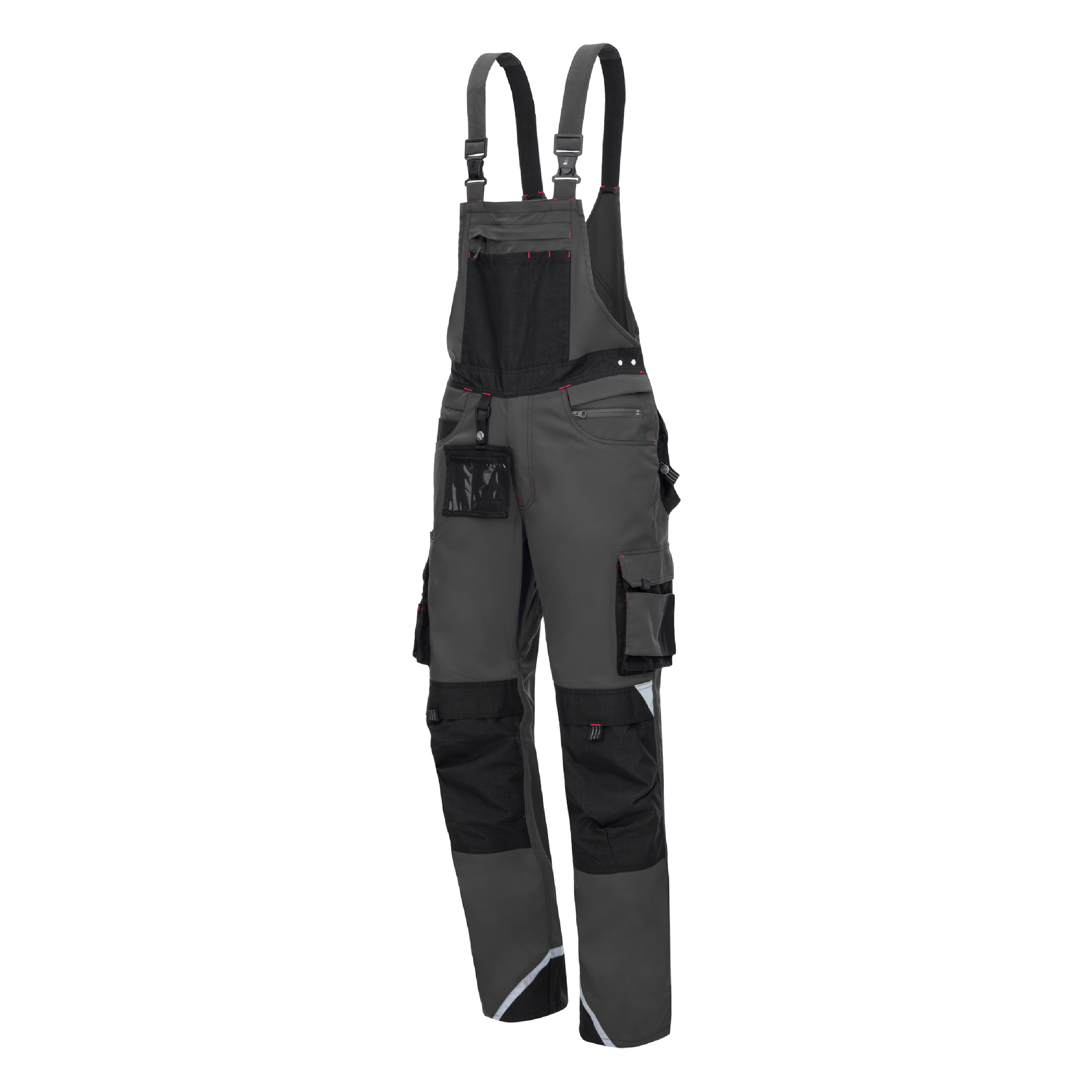NITRAS MOTION TEX PRO FX, Latzhose, lang, grau / schwarz, OEKO-TEX