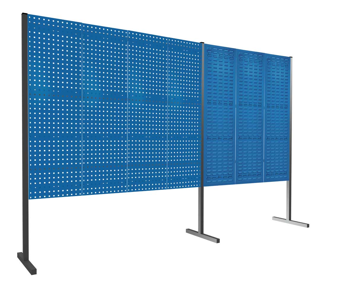 Das ®RasterPlan Trennwandsystem von Kappes Systeme GmbH bietet flexible Raumgestaltung mit robusten Loch- und Schlitzplatten in RAL 5010 für effiziente Organisation.
