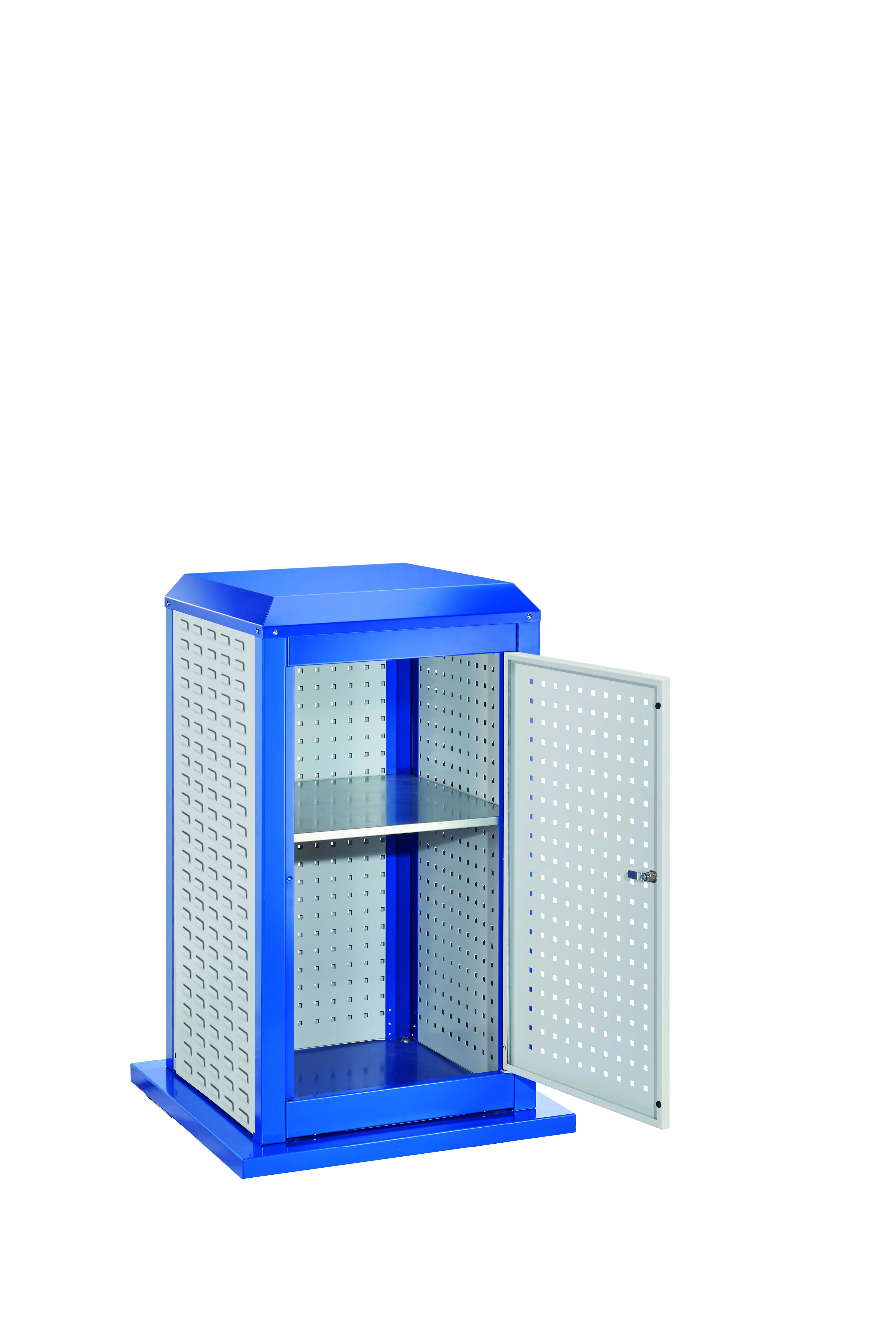 Der kompakte ®RasterPlan ToolTower von Kappes Systeme bietet flexible Werkzeuglagerung mit robustem Design, individuell anpassbar und stationär oder mobil einsetzbar.