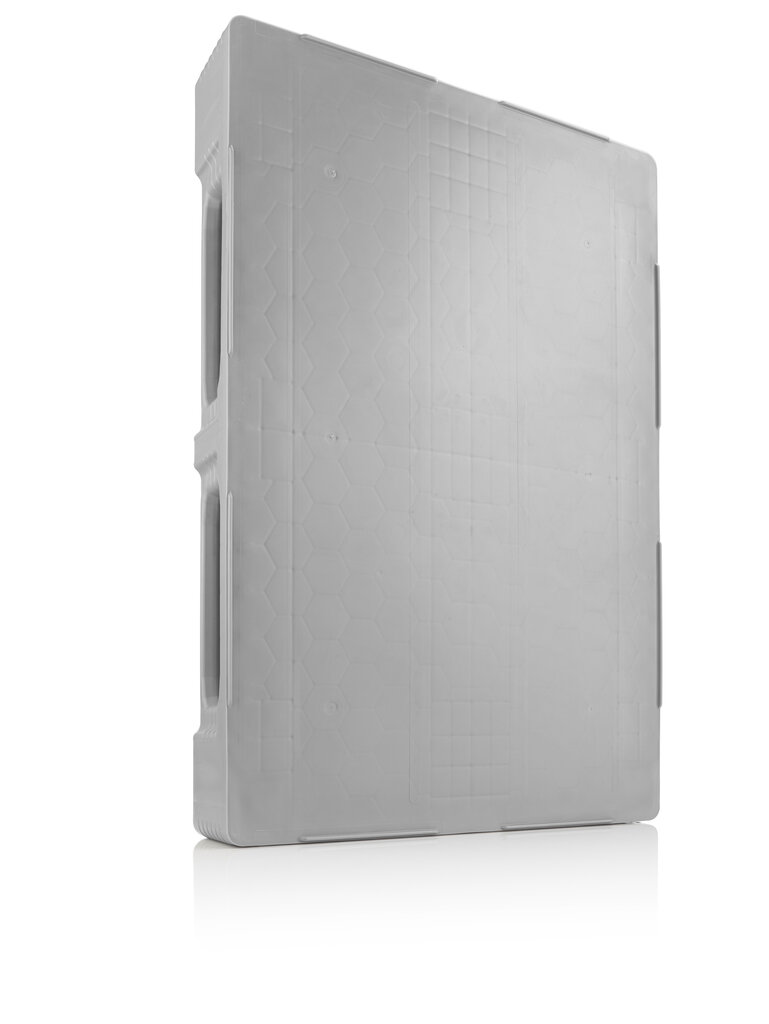 Hygiene-Kunststoffpalette 1200 x 800 mm TC1 PE weiß 7 mm – Ansicht 3