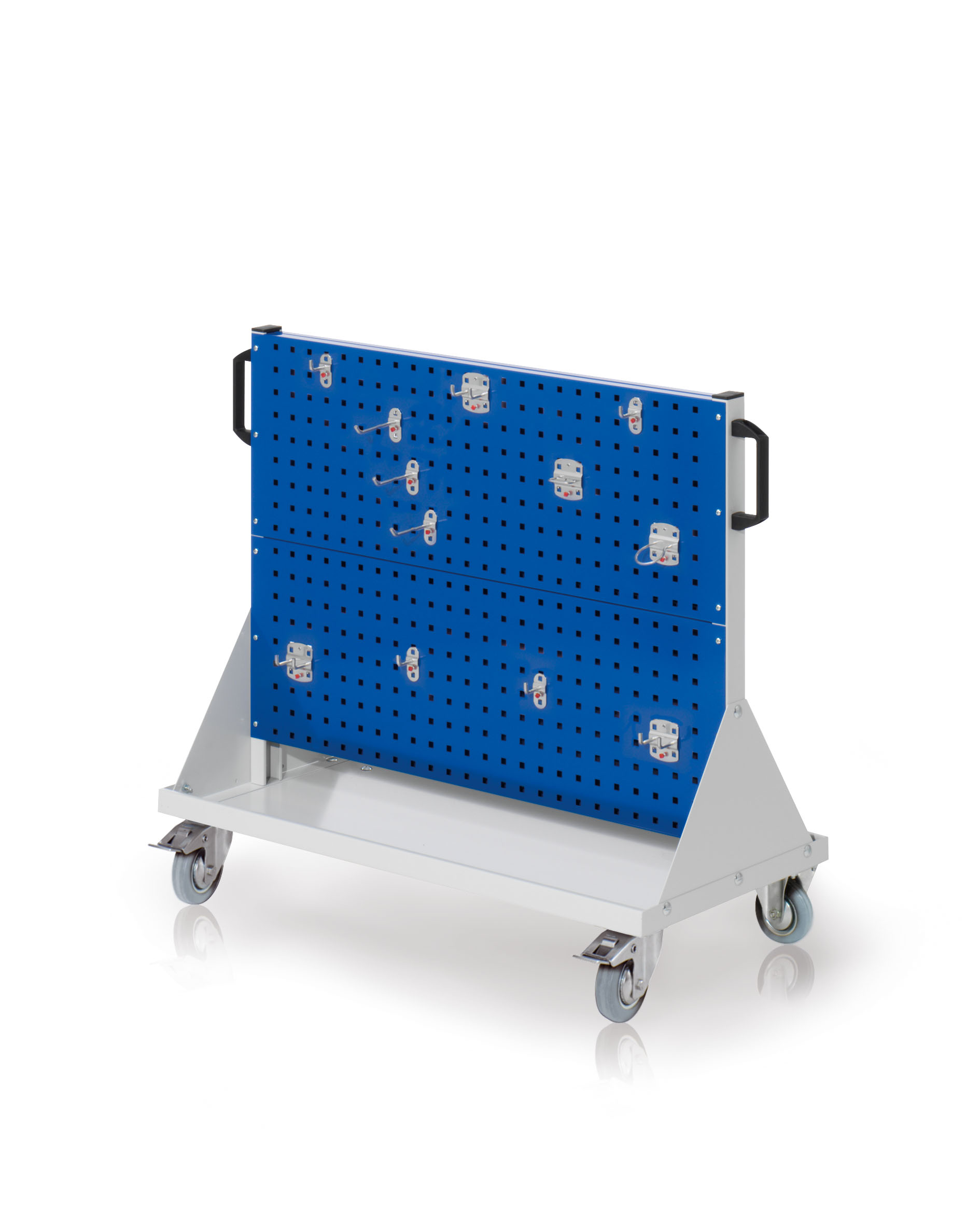 Das RasterMobil® Gr. 2 von Kappes Systeme GmbH ist ein flexibles, rollendes Lagerungssystem mit robustem Design und ergonomischen Handgriffen für einfache Manövrierbarkeit.