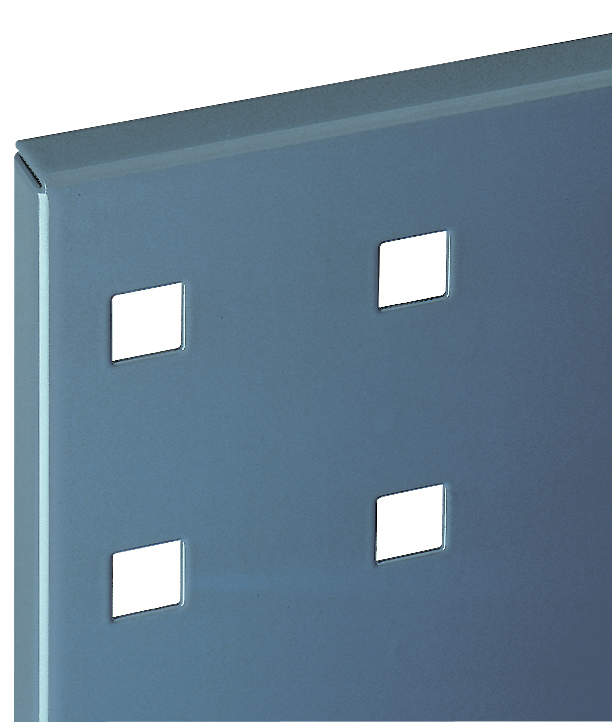 Die ®RasterPlan Lochplatte in Schiefergrau (B 2000 mm x H 450 mm) bietet flexible, robuste Ordnungslösungen für Werkzeuge, ideal für Werkstätten und mehr.