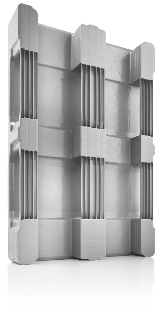 Hygiene-Kunststoffpalette 1200 x 800 mm TC1 PE weiß 7 mm – Ansicht 2