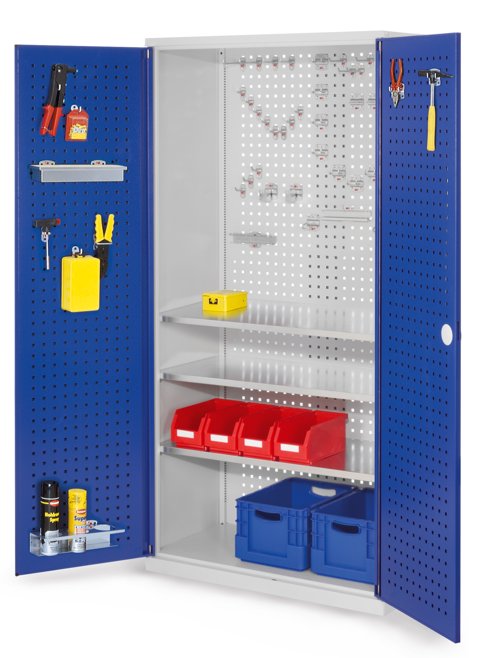 Der ®RasterPlan Werkzeugschrank Modell 6 500 bietet sichere Aufbewahrung mit stabiler Stahlkonstruktion, kratzfester Beschichtung und flexibler Innenorganisation.
