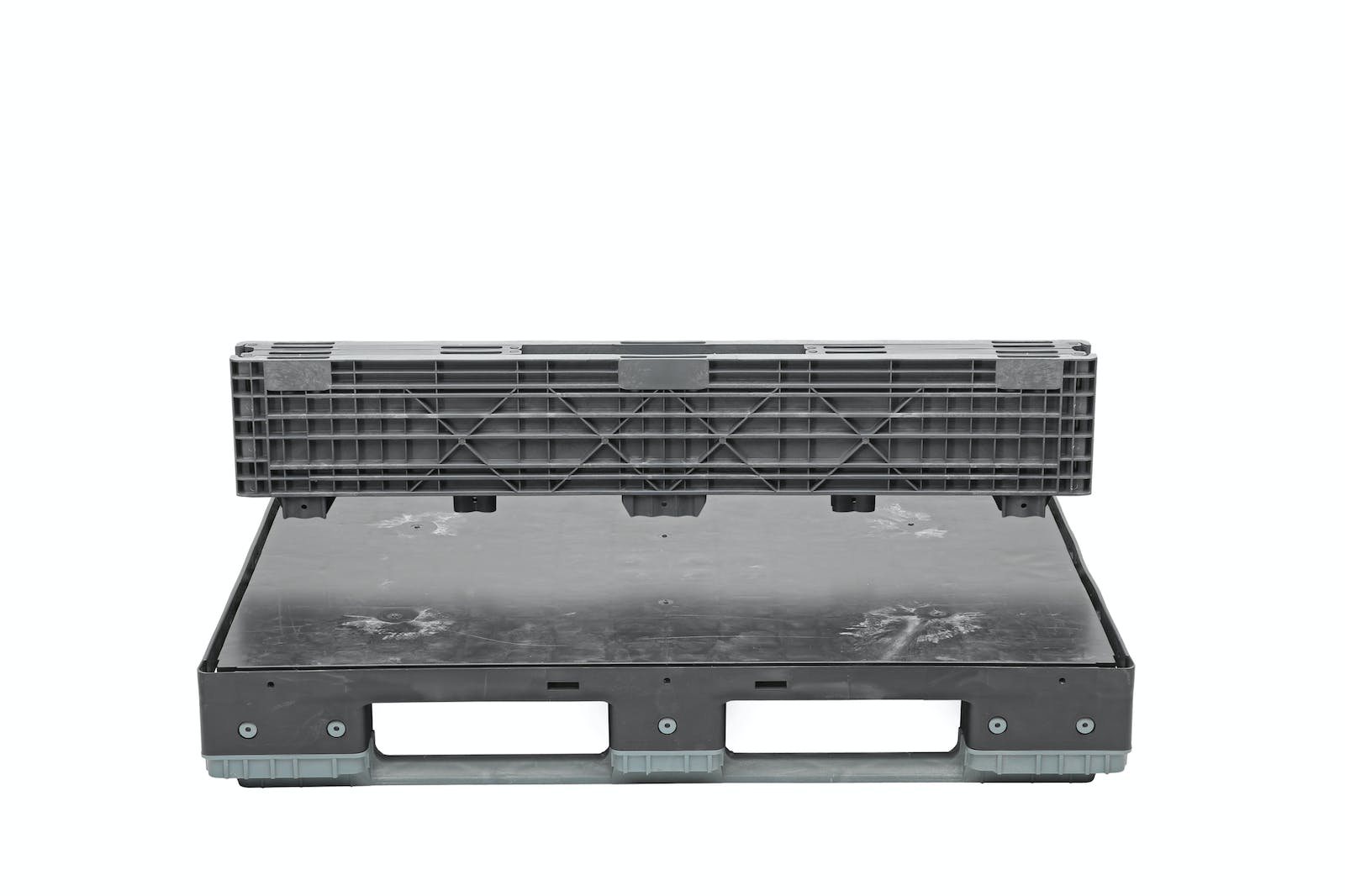 Kunststoffpalette Boxensystem im Europaletten Maß 800x1200x950 mm TIDUS VARIO BOX 1208 – Ansicht 2