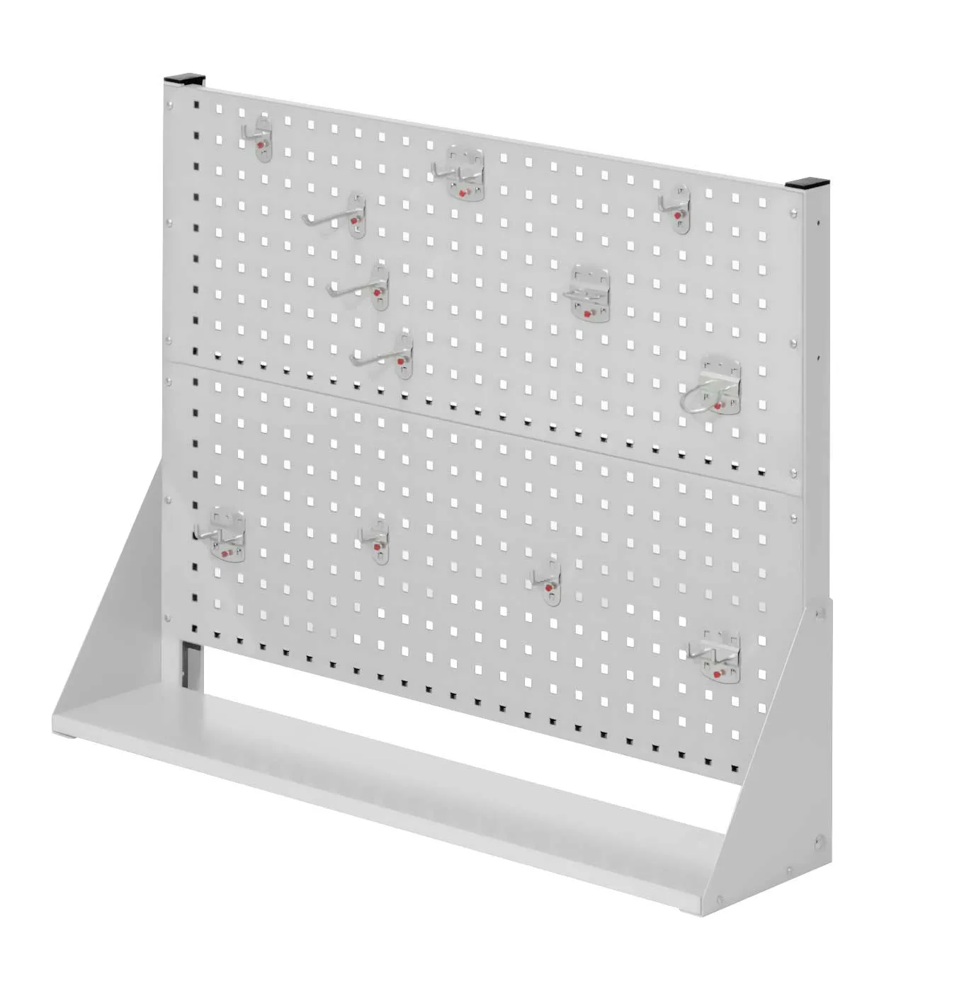 Die einseitige ?RasterPlan Stellwand von Kappes Systeme GmbH bietet mit modularen Loch- und Schlitzplatten flexible Organisation f?r Werkzeuge und Kleinteile.